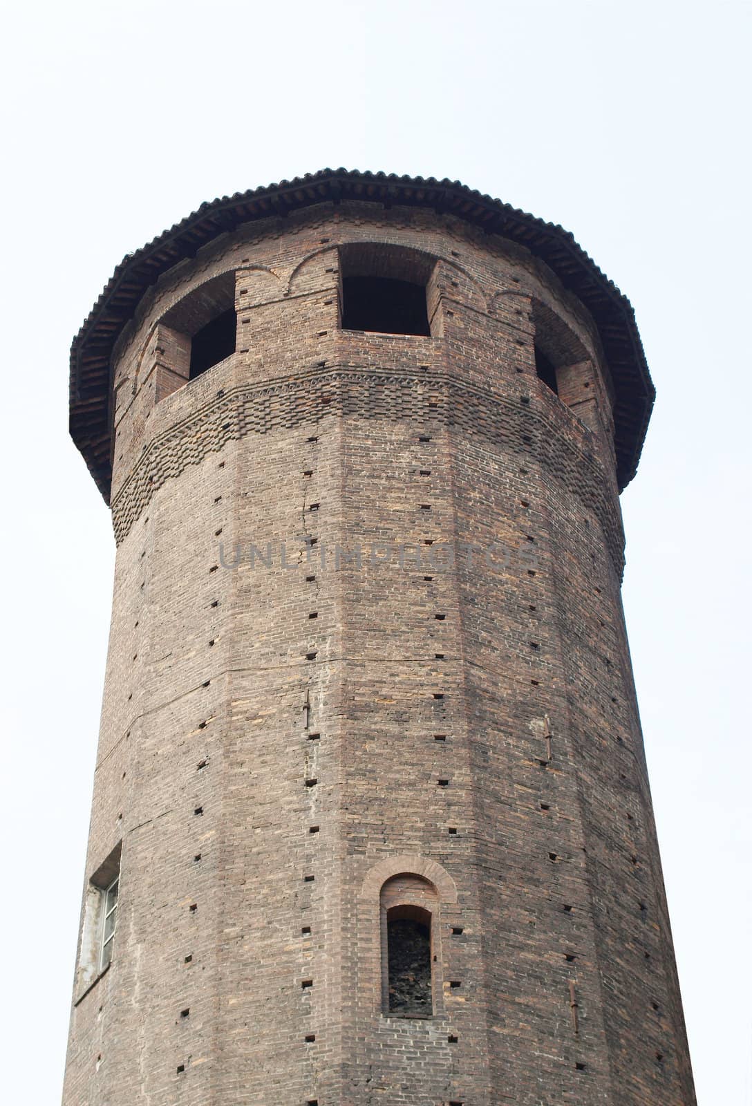 Medieval tower at Palazzo Madama, Piazza Castello, Turin (Torino)