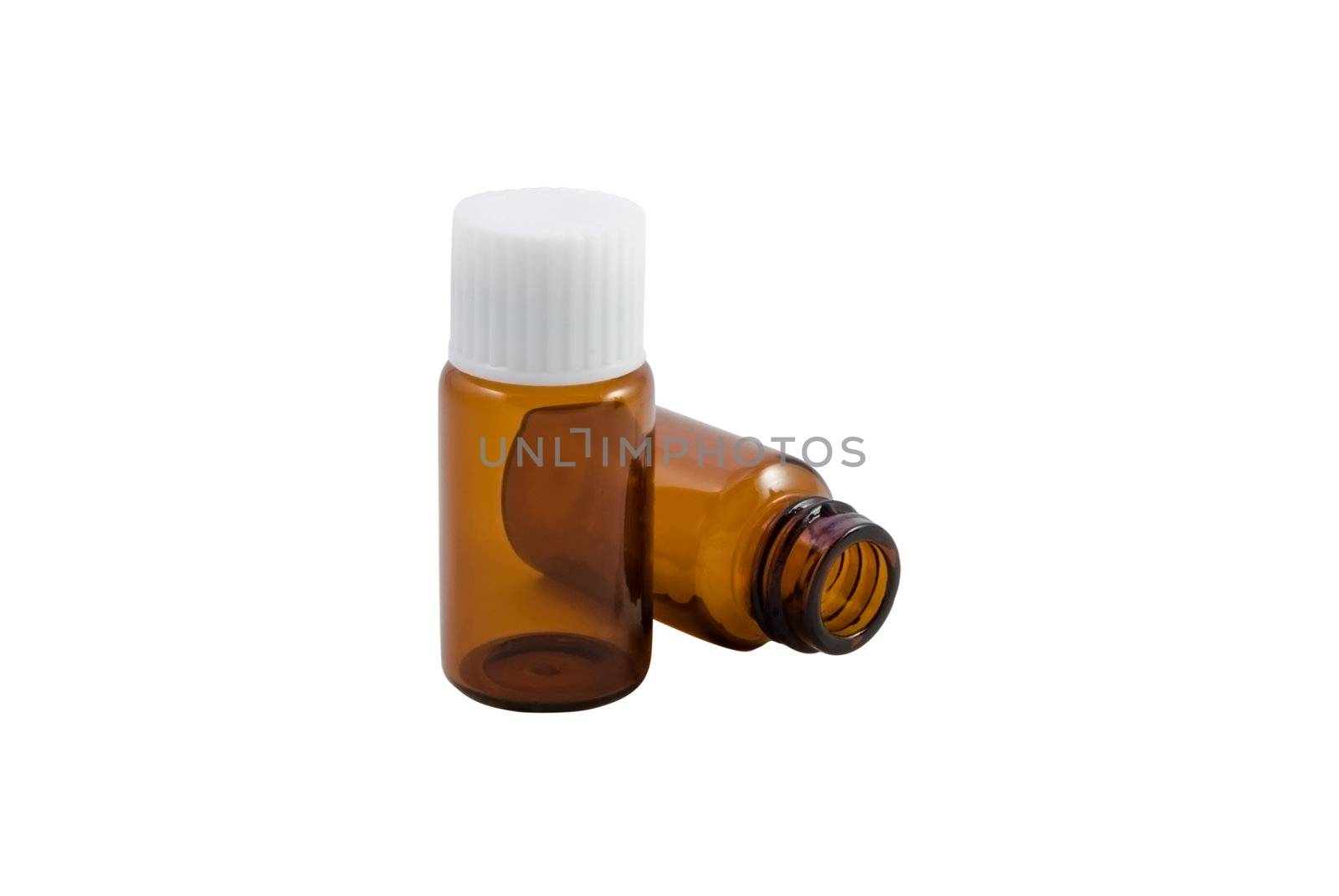 Homoeopathic Pill Bottles (isolated) by frannyanne