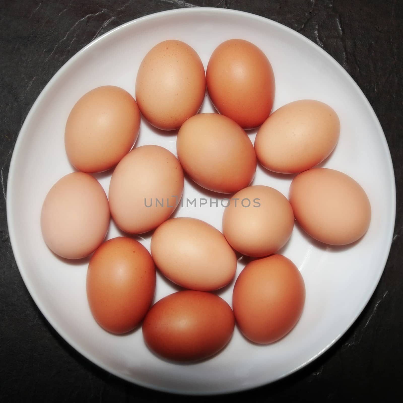 fresh organic farm eggs in a bowl