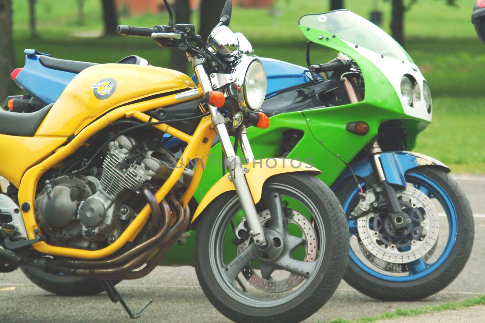 a pair of powerful motorbikes