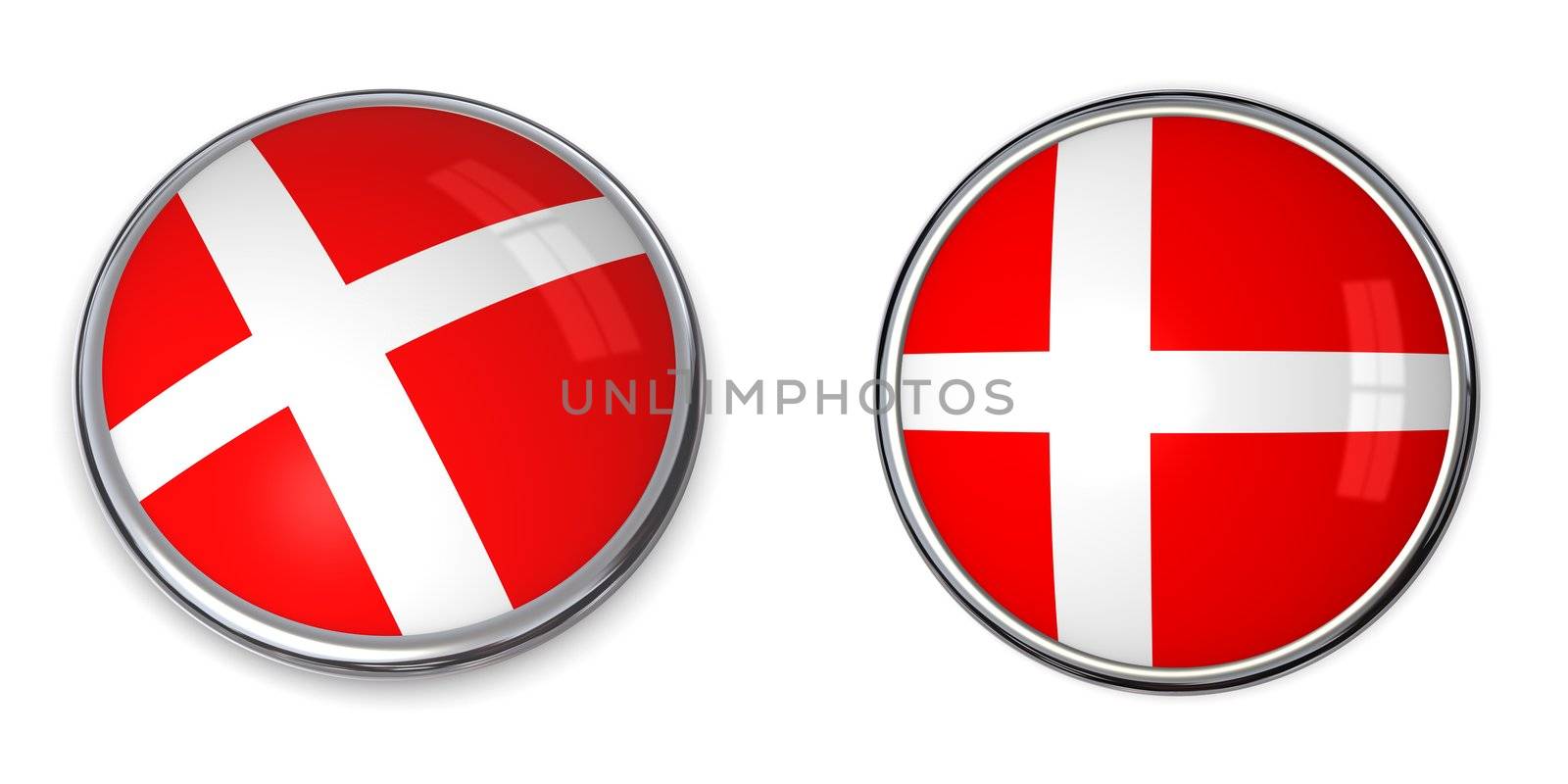 button style banner in 3D of Denmark