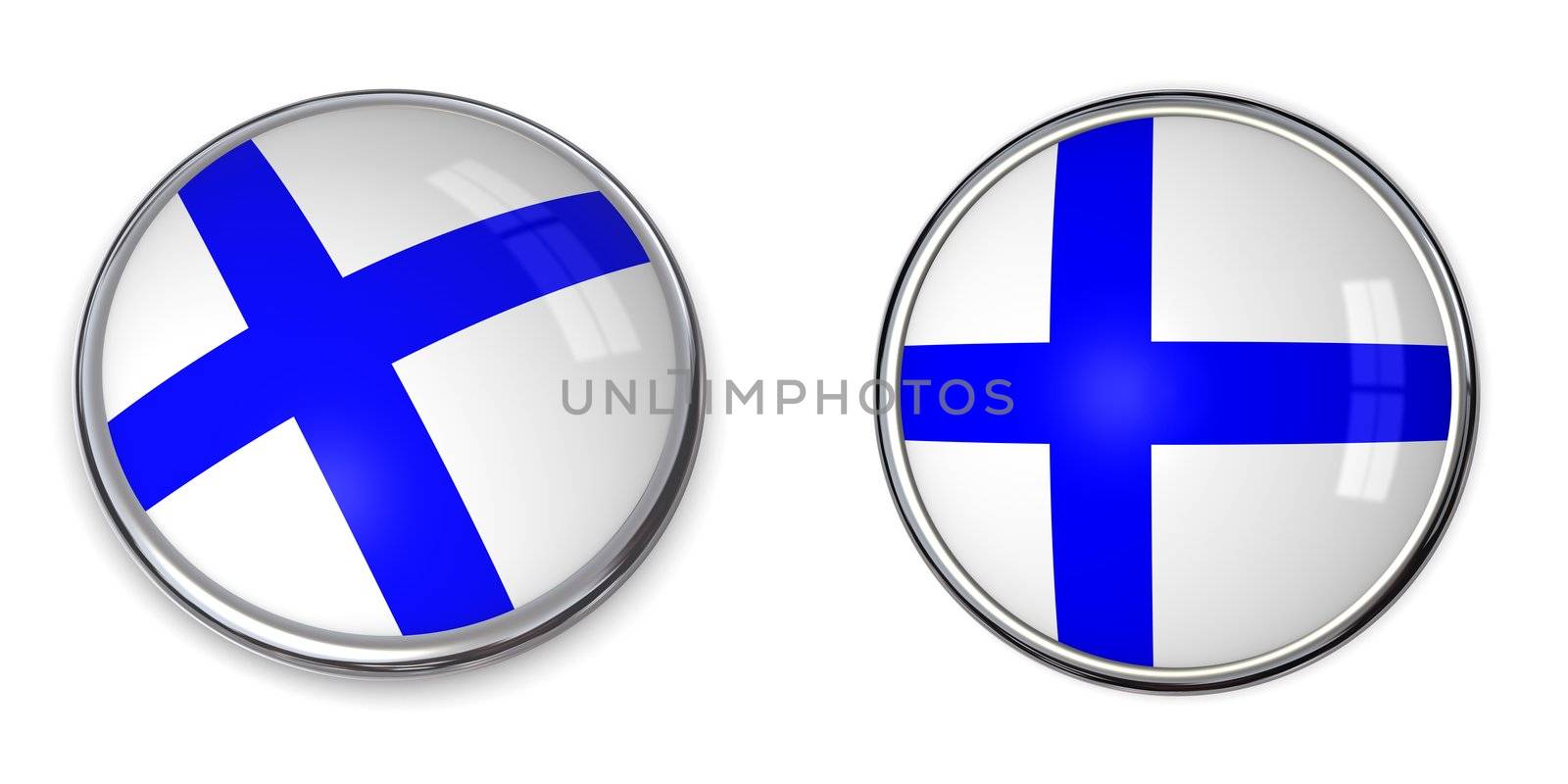 button style banner in 3D of Finland