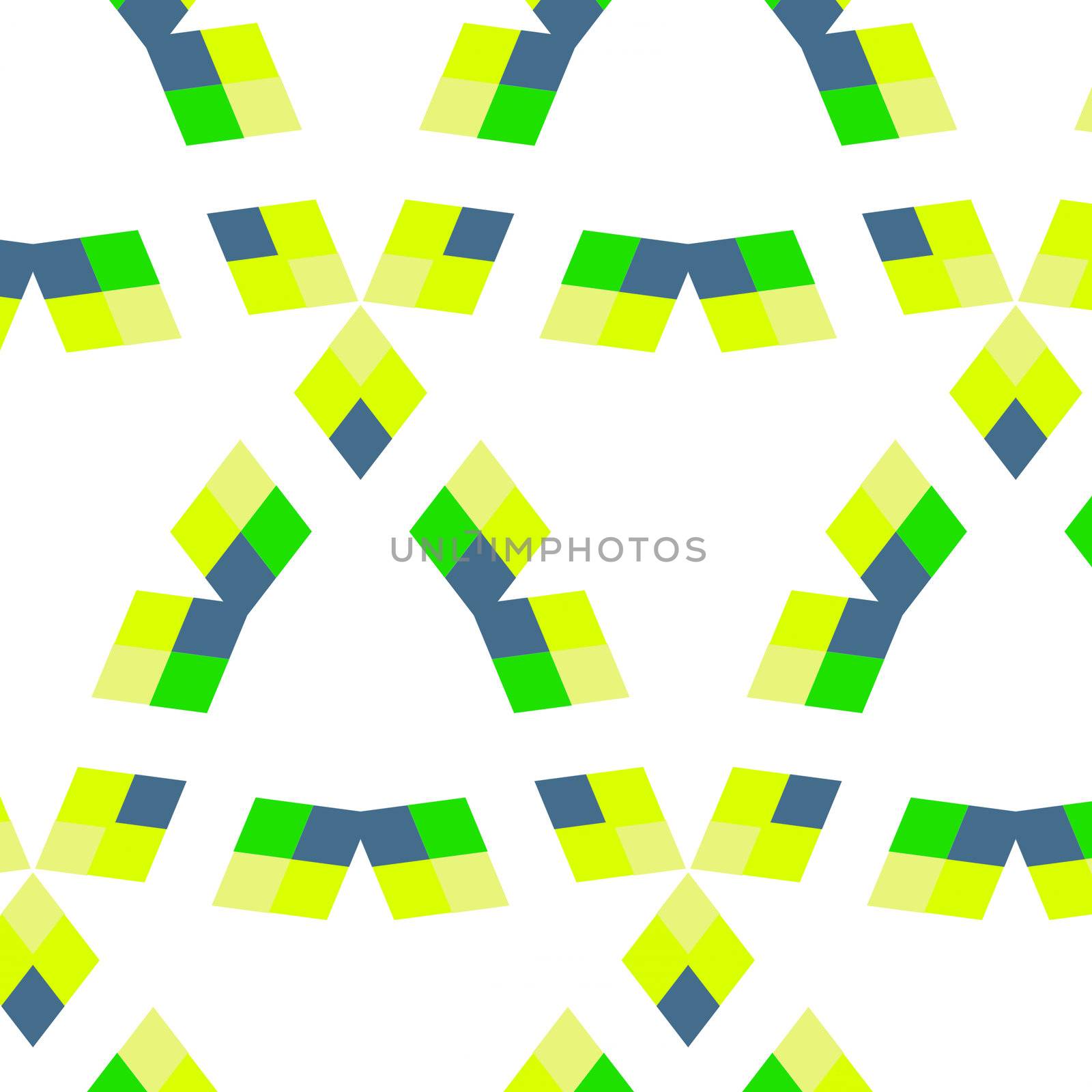 multi coloured shapes on a white background