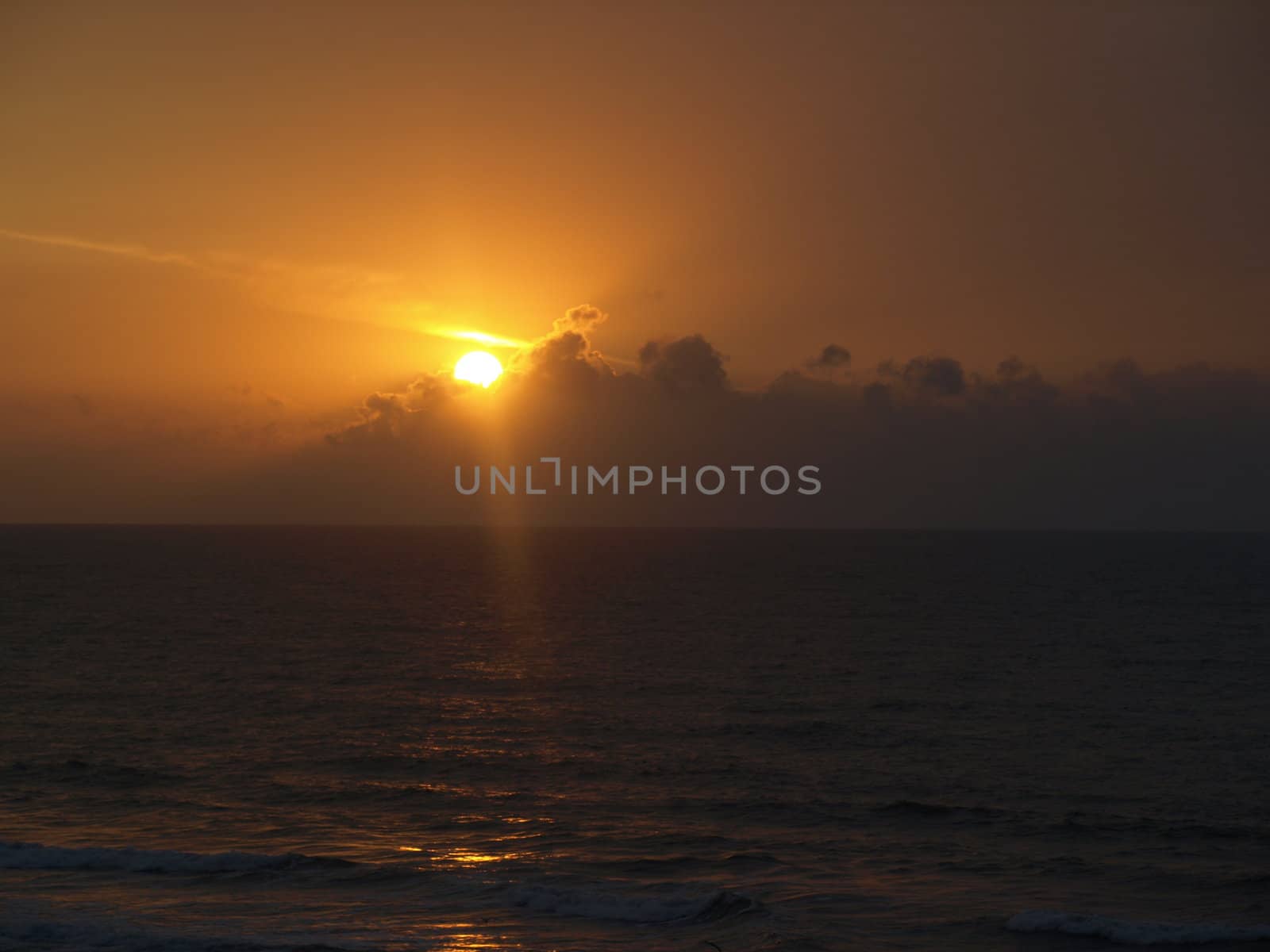 Sunrise over Carolina beach in North Carolina