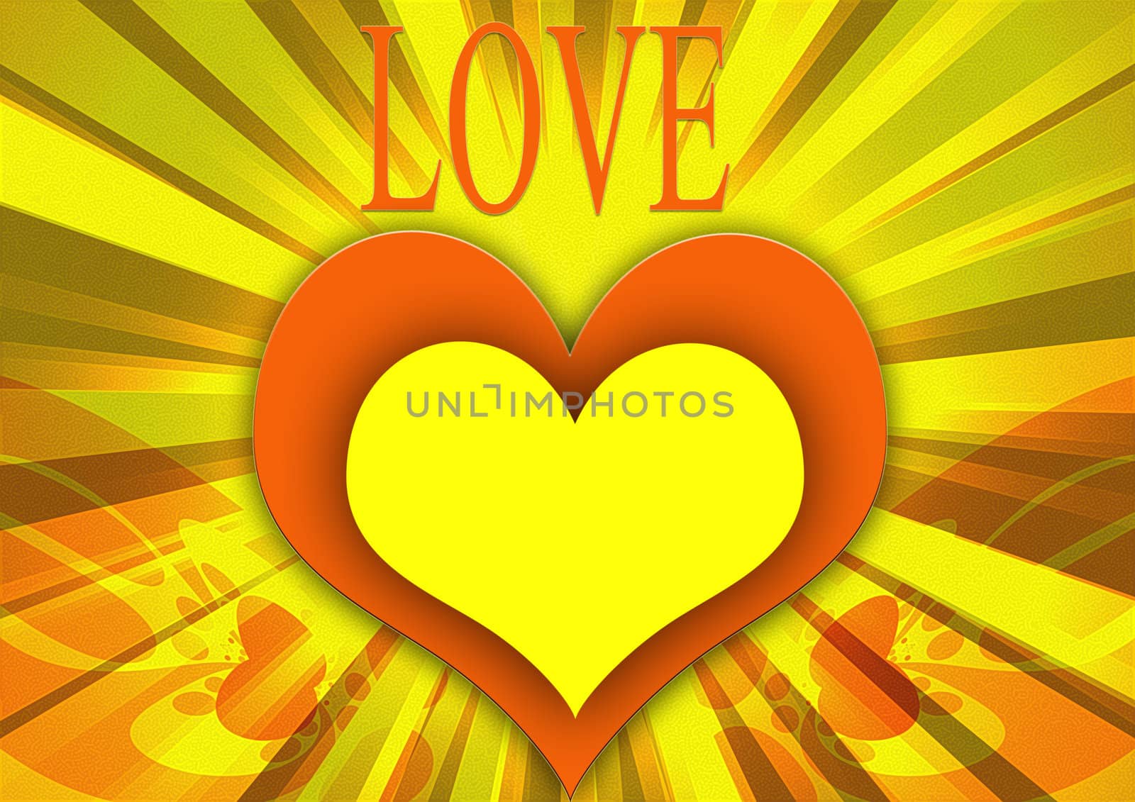 abstract creative symbolic fantasy image background with hearts
