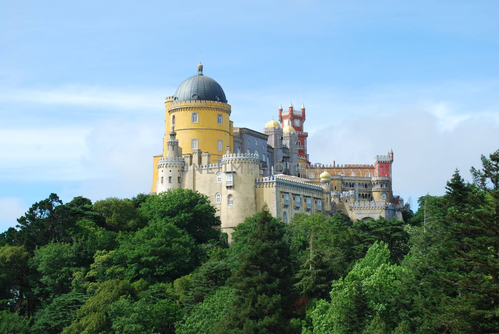 Colorful Palace of Pena landscape view in Sintra, Portugal. by luissantos84