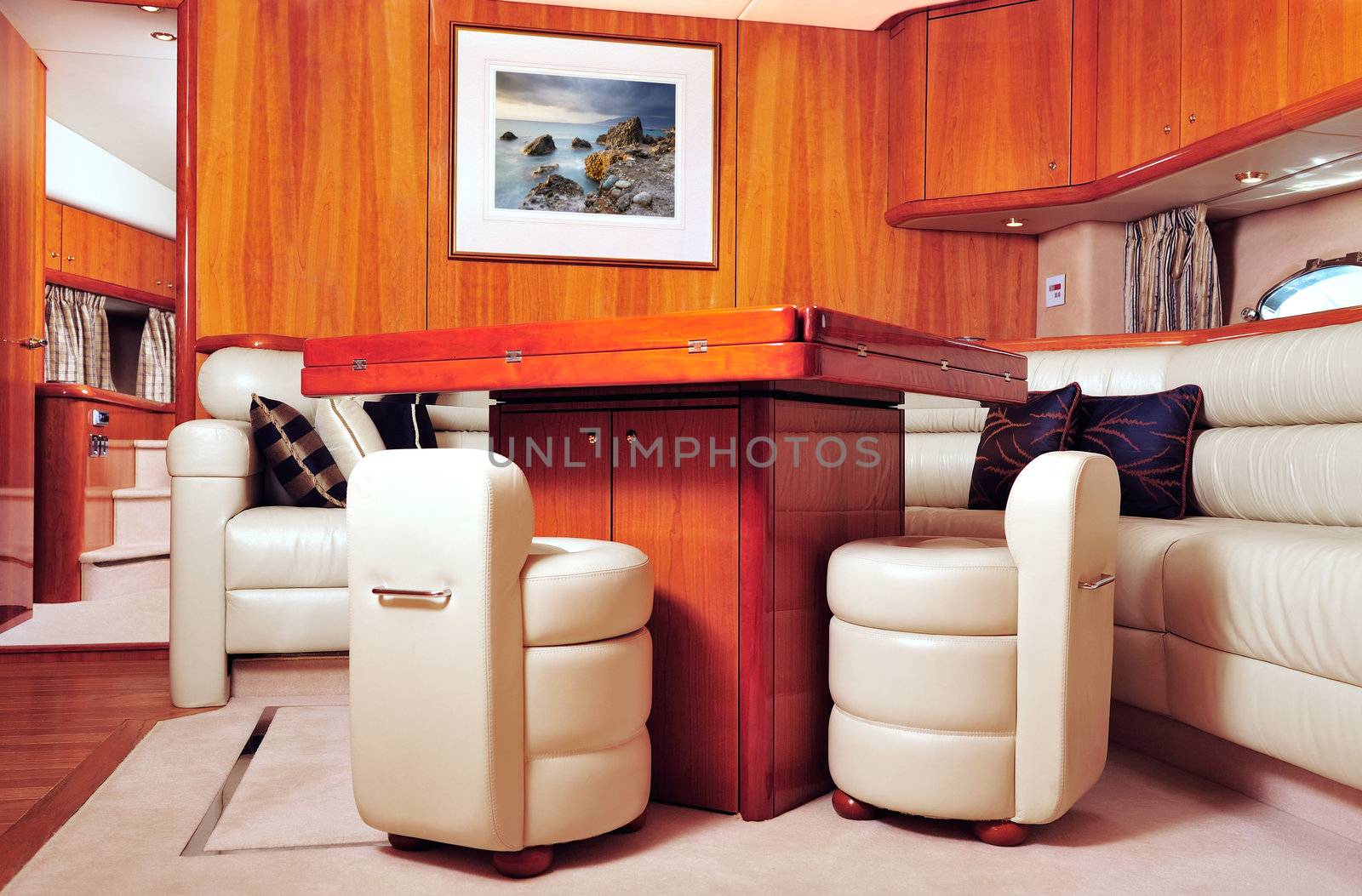 Interior picture of a luxury yacht