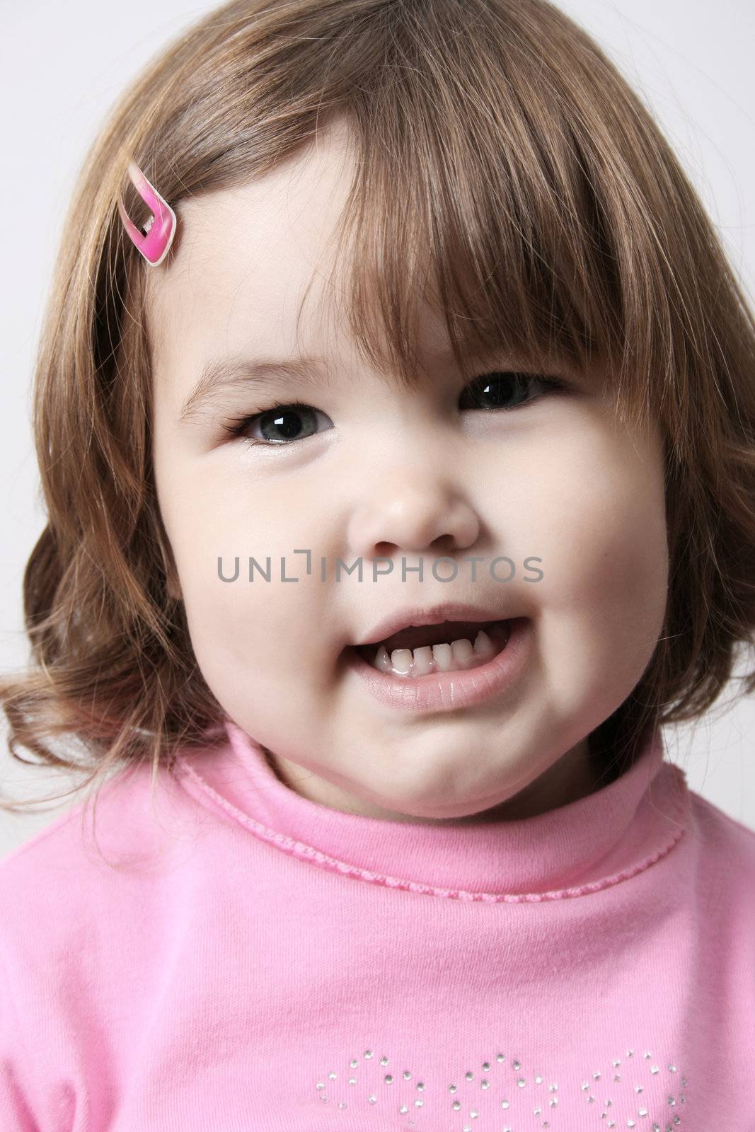 Cute brunette toddler