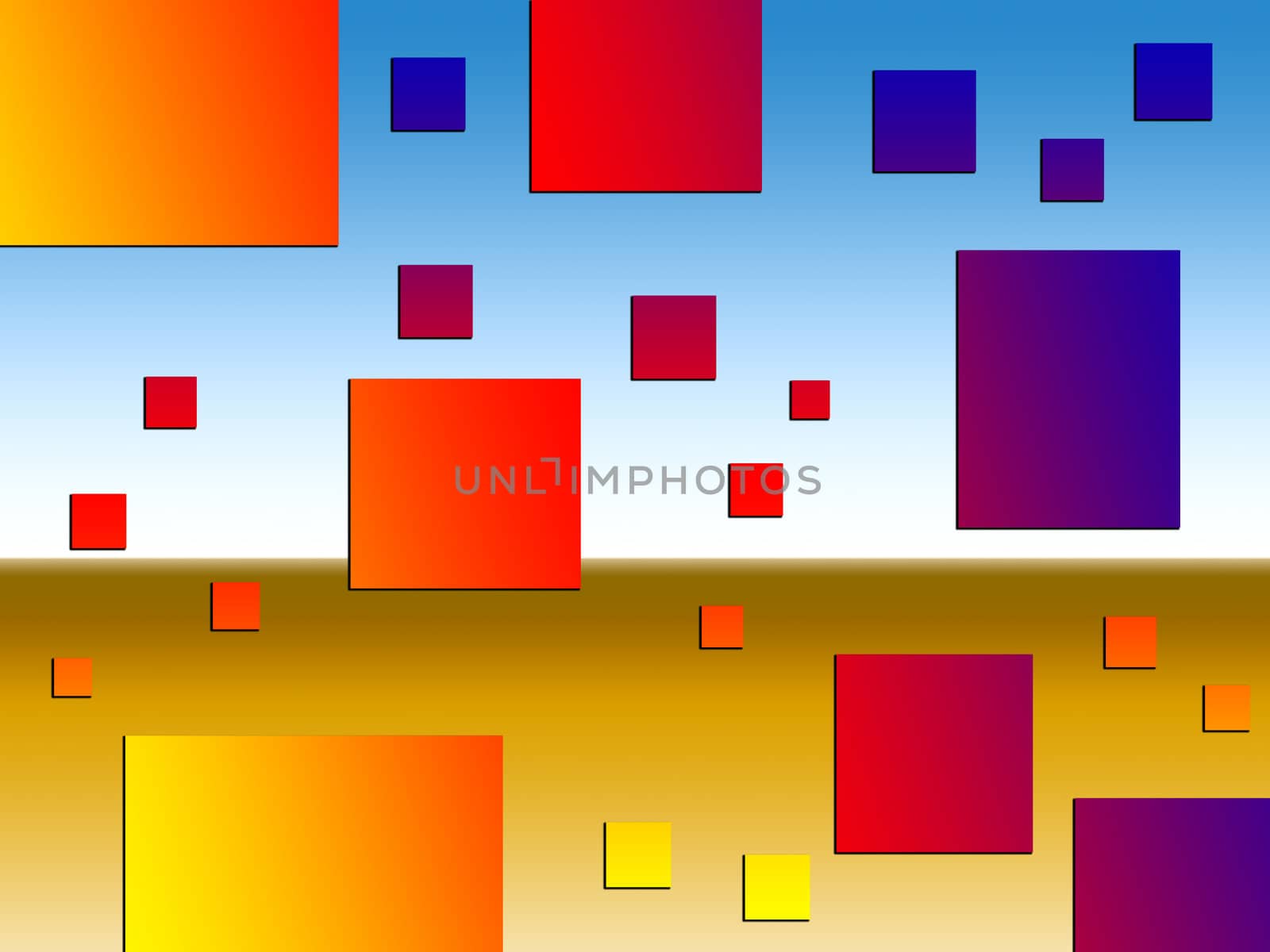 Abstract background made out of colour squares.