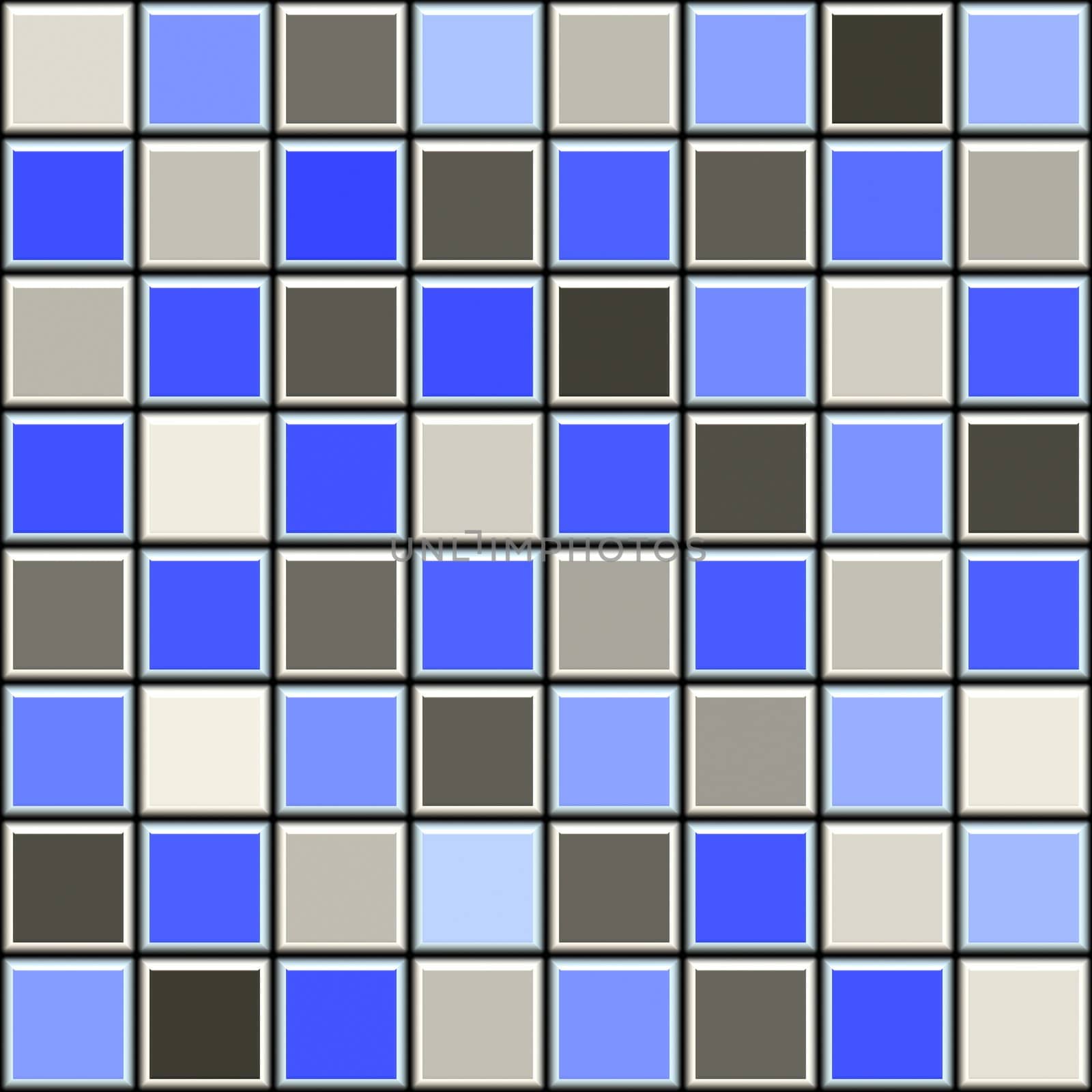 blue and grey tile pattern by weknow