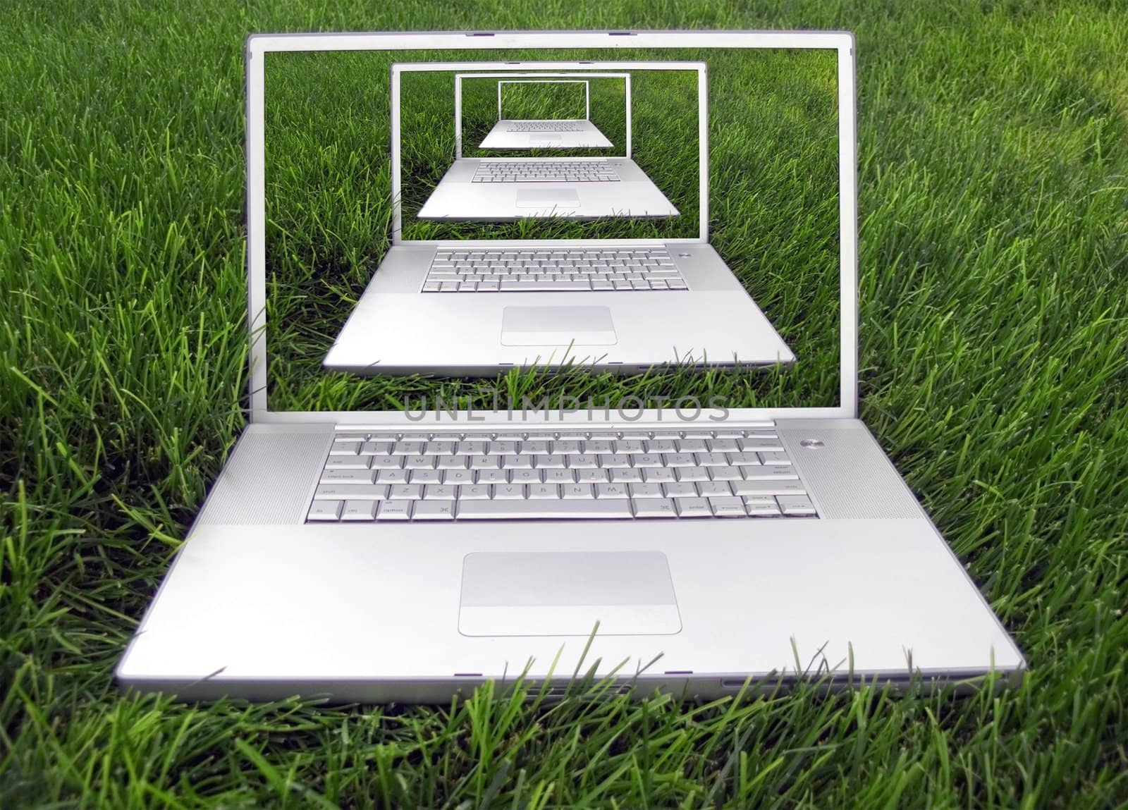 concept laptops in nature