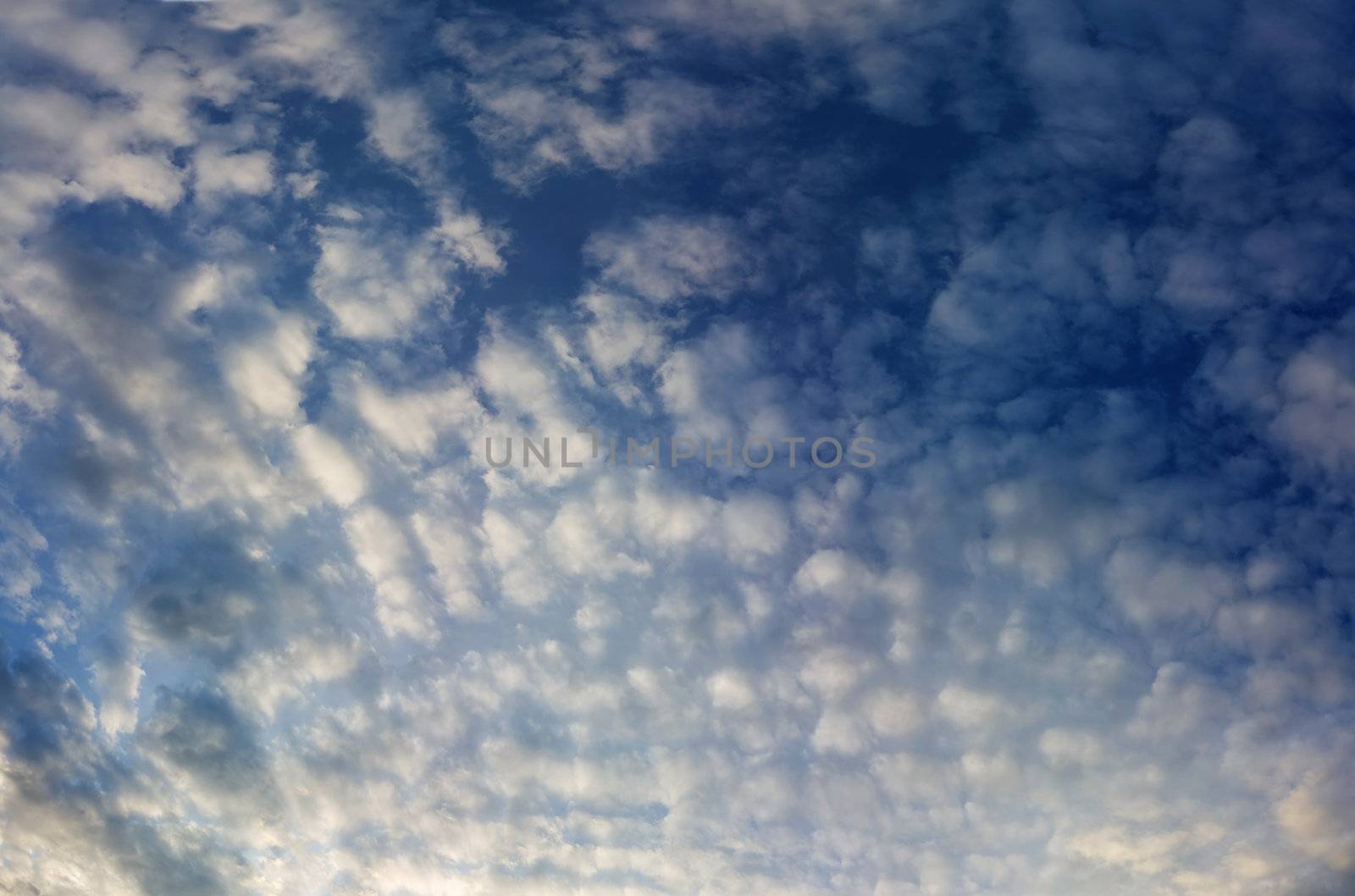 The clouds beautifully illuminated by a sunlight