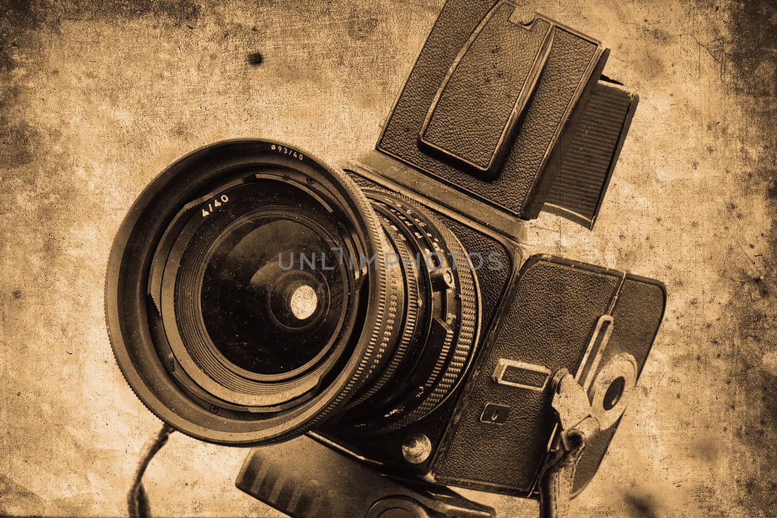 old photo camera in retro design look