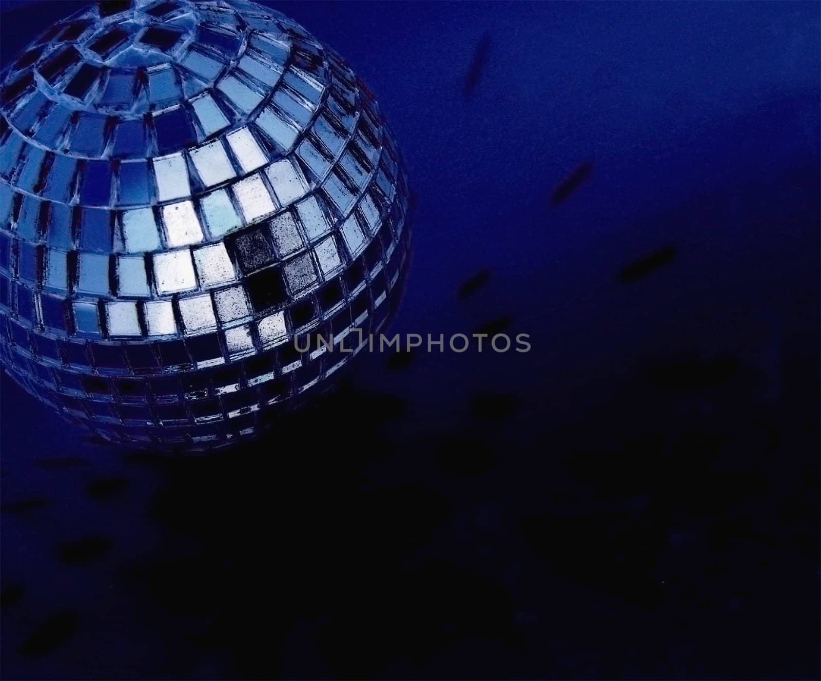 blue disco ball      