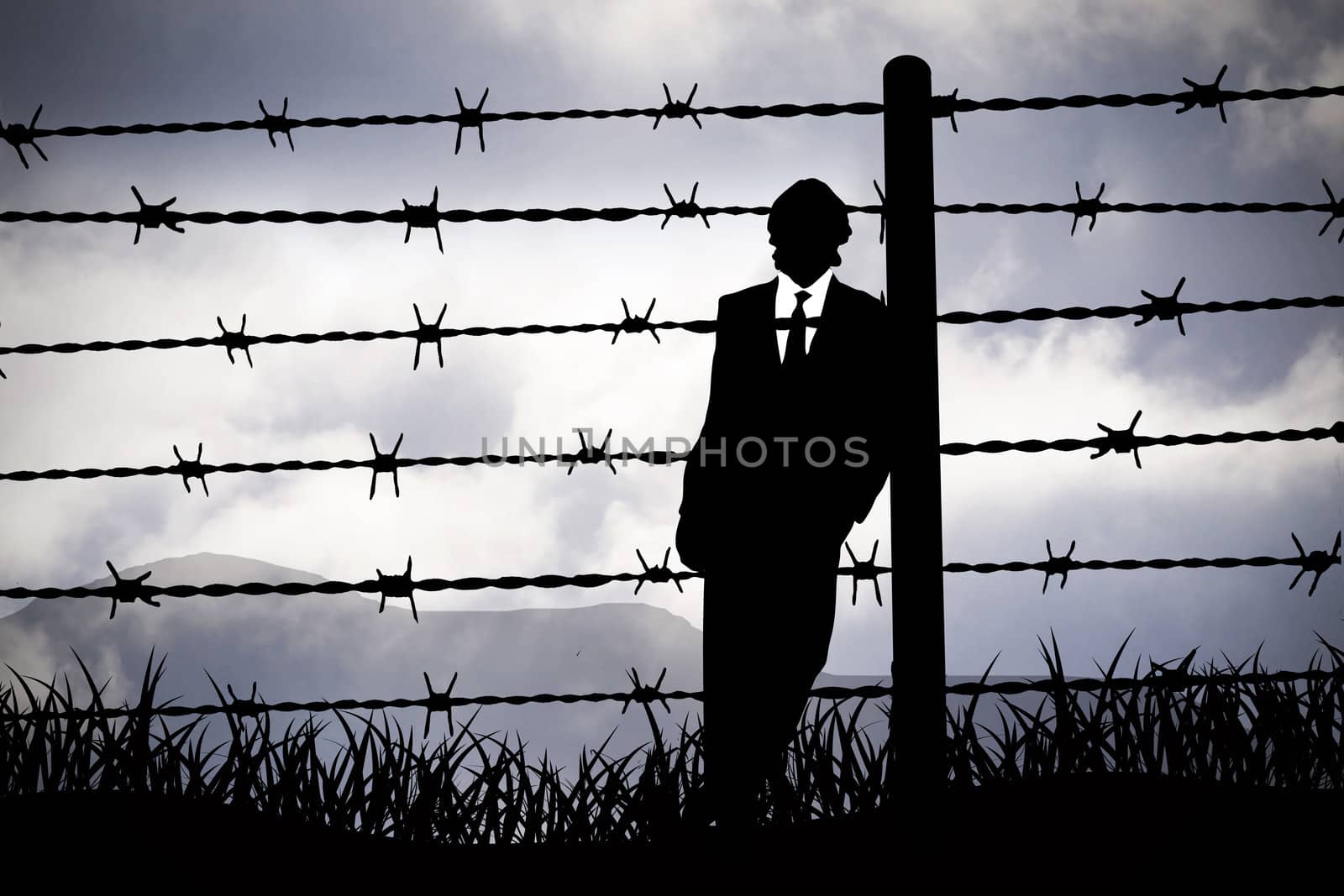 Manager behind Barbed wire by Hasenonkel