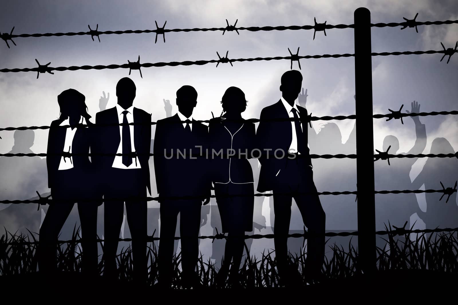 Manager behind Barbed wire by Hasenonkel