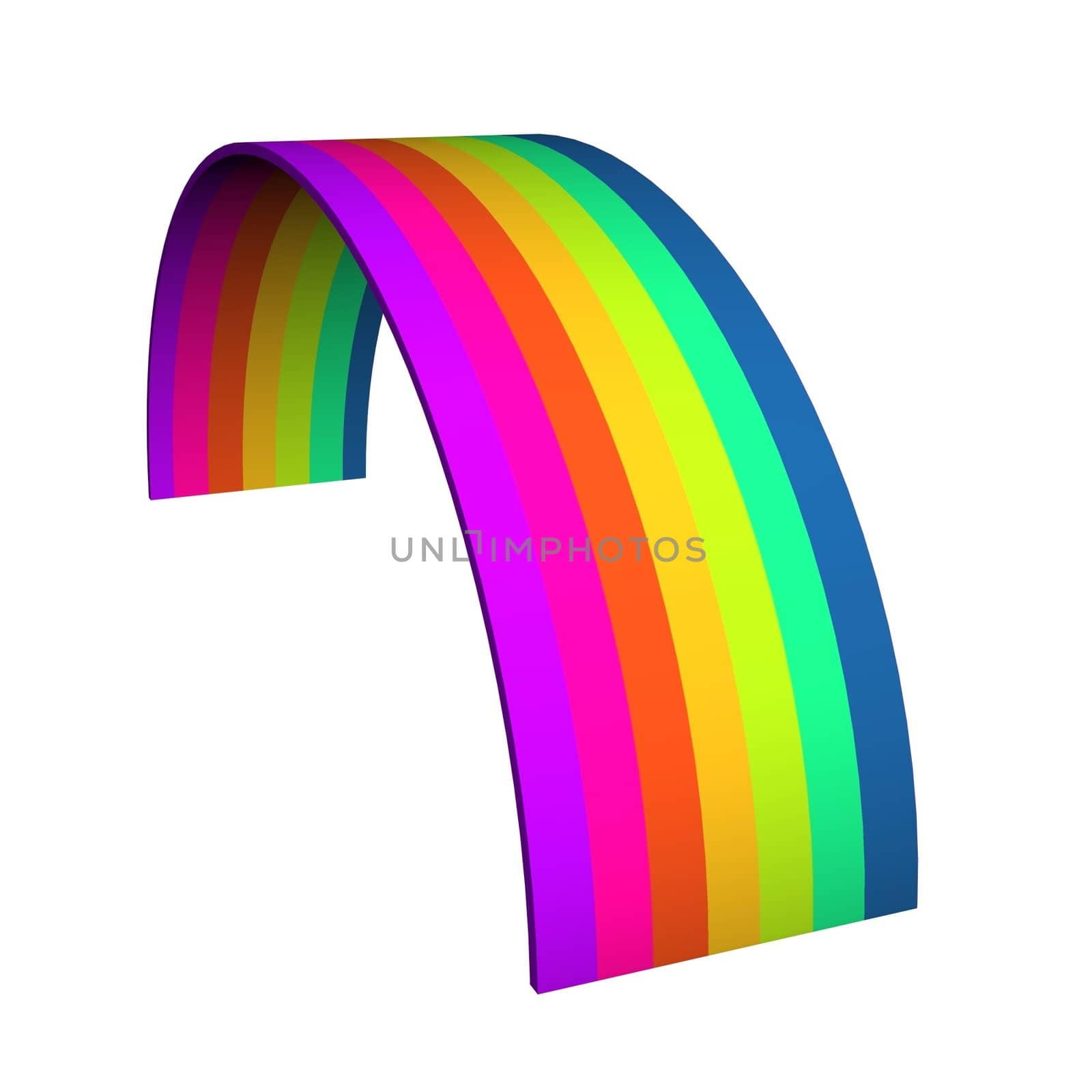 Illustration of a perspective rainbow