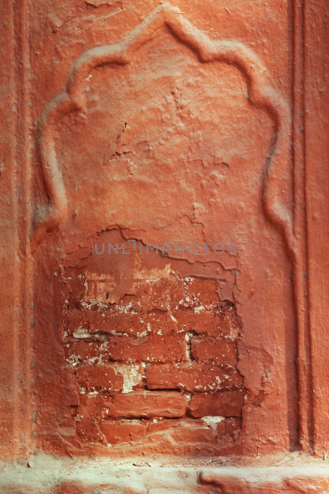 Mural detail on the Drum House wall at Delhi's Red Fort. by Claudine