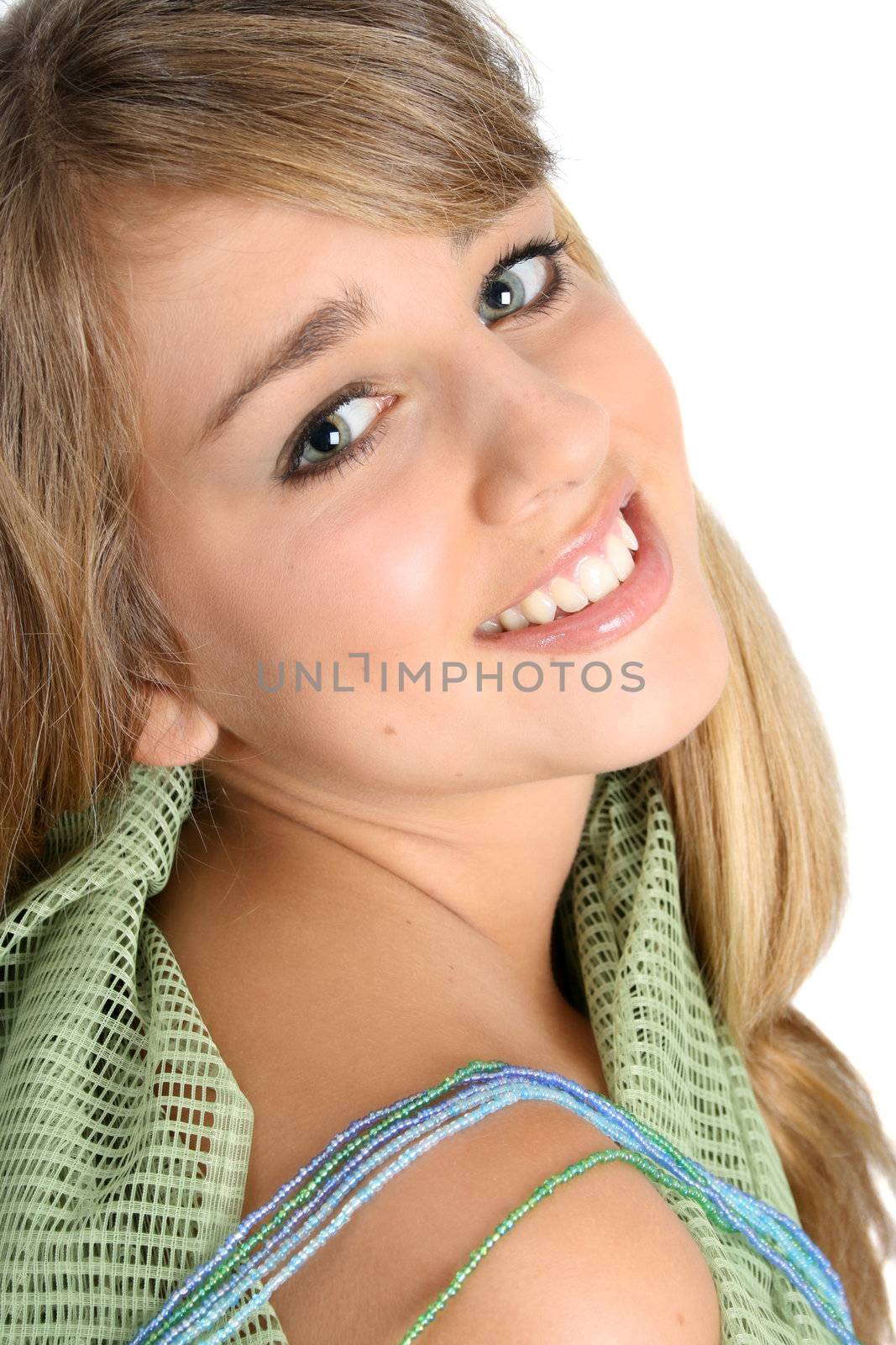 Beautiful teenage female with an angelic face