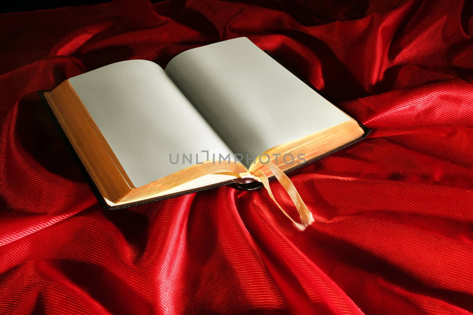 Book on Red light effected background