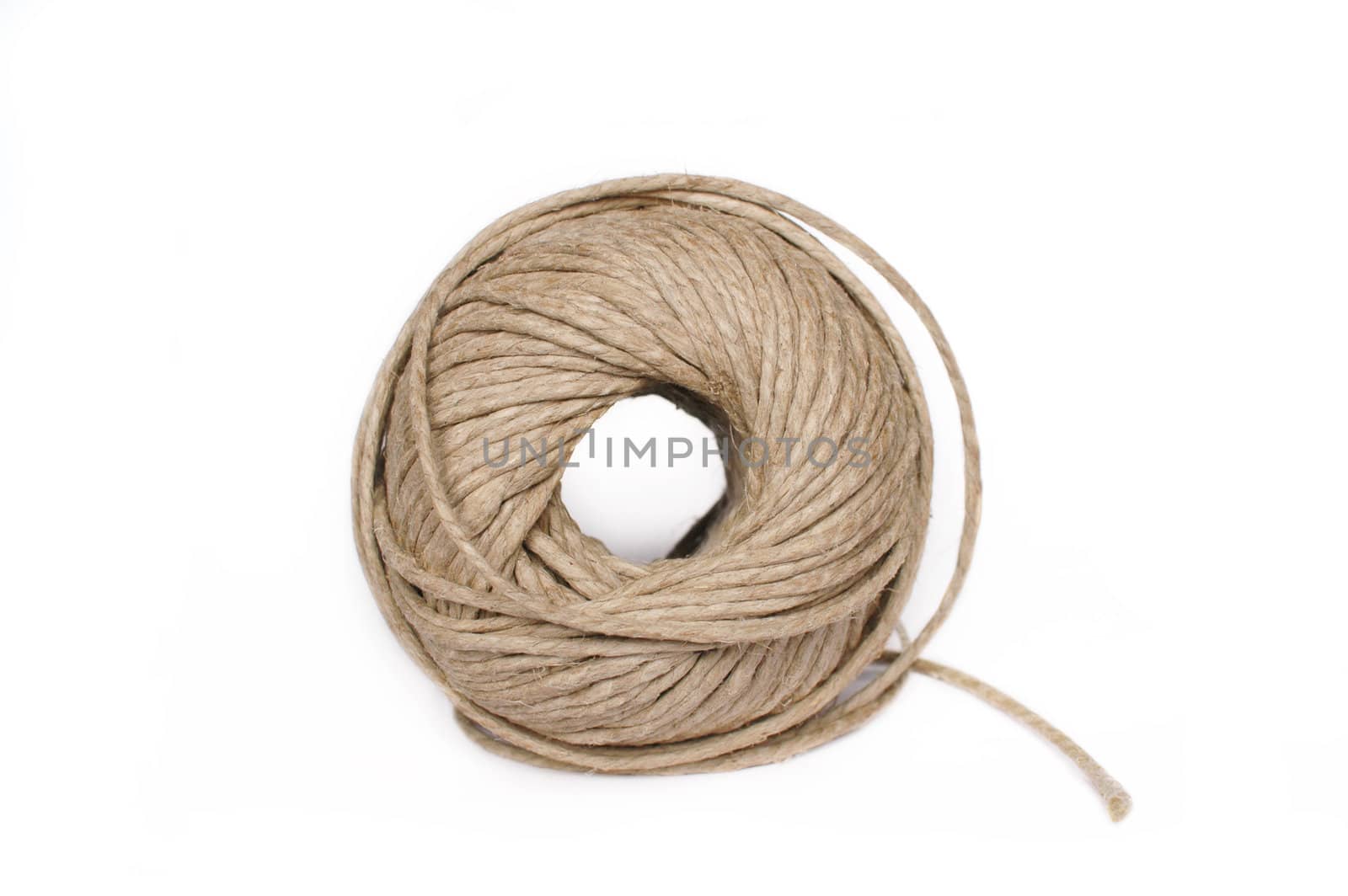 Ball of string isolated on white