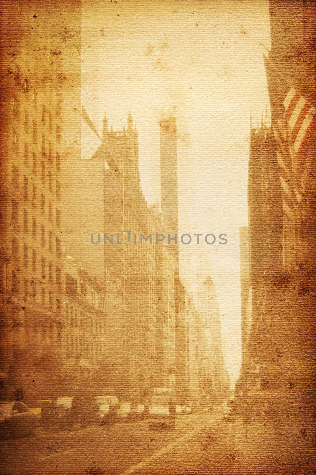 old historical new york background with broadway