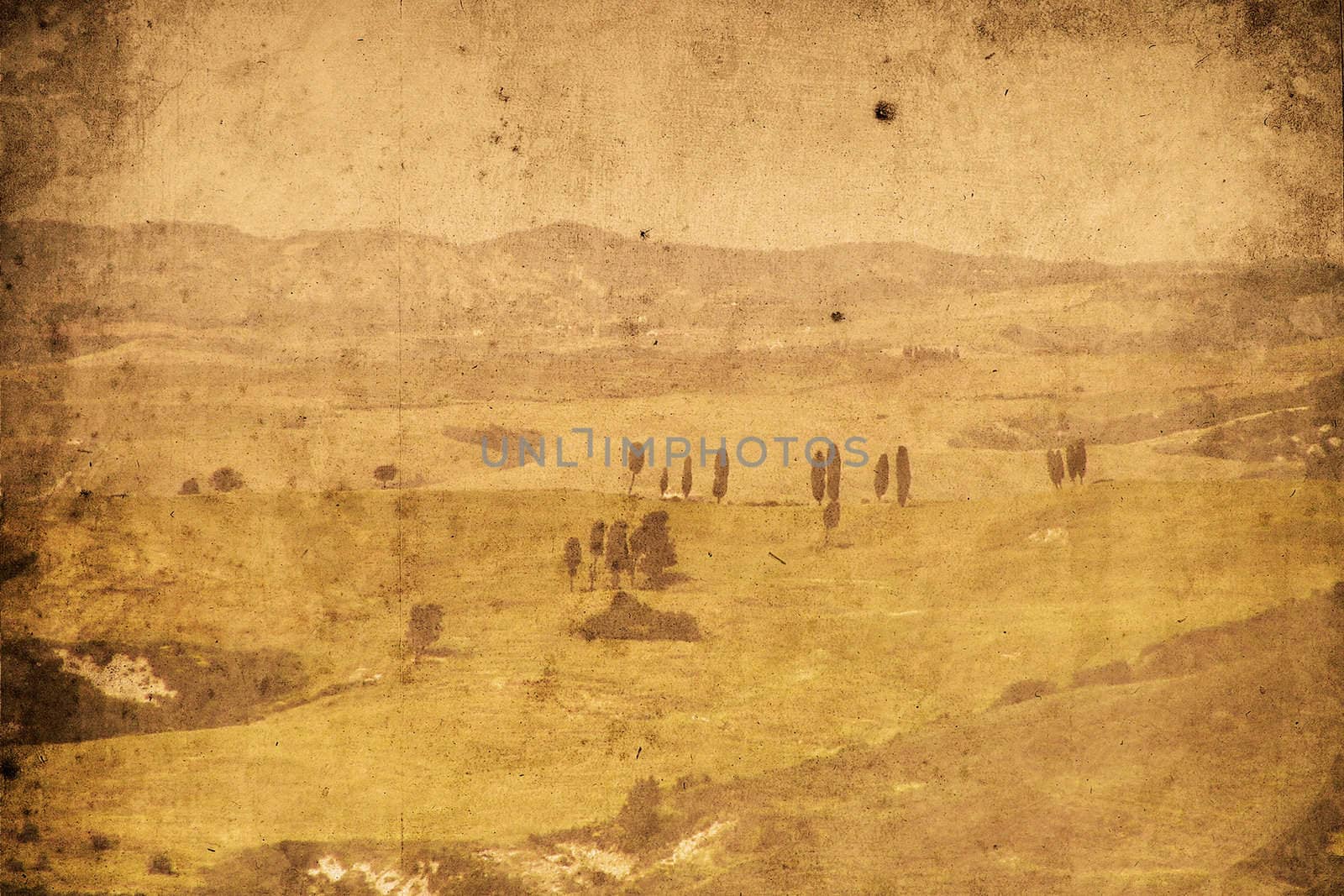 Retro look of the beautiful landscape of Tuscany