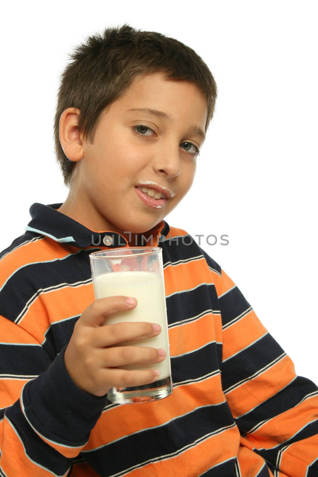 Teenager enjoying a fresh glass of milk