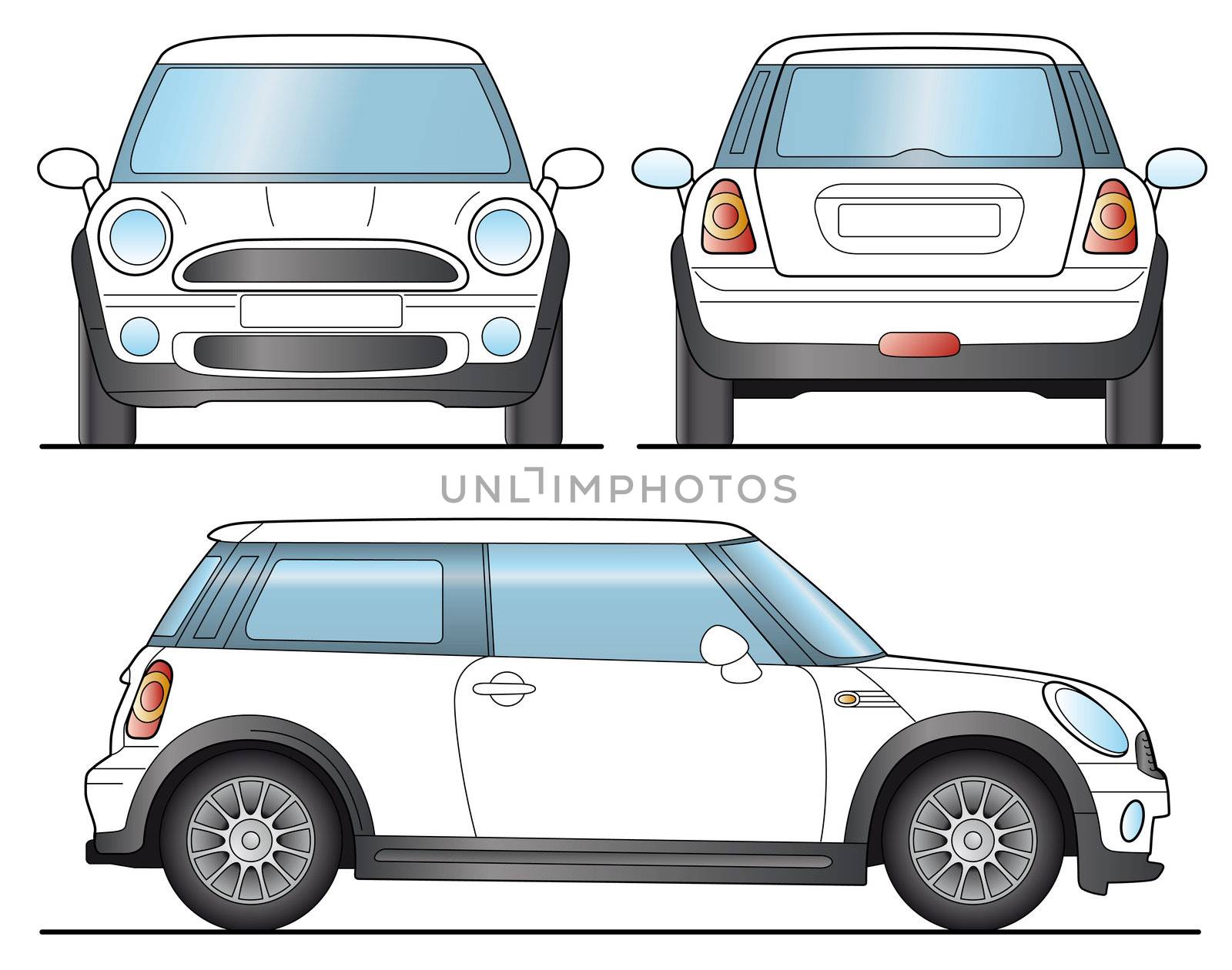 Mini Car Template - Layout for presentation
