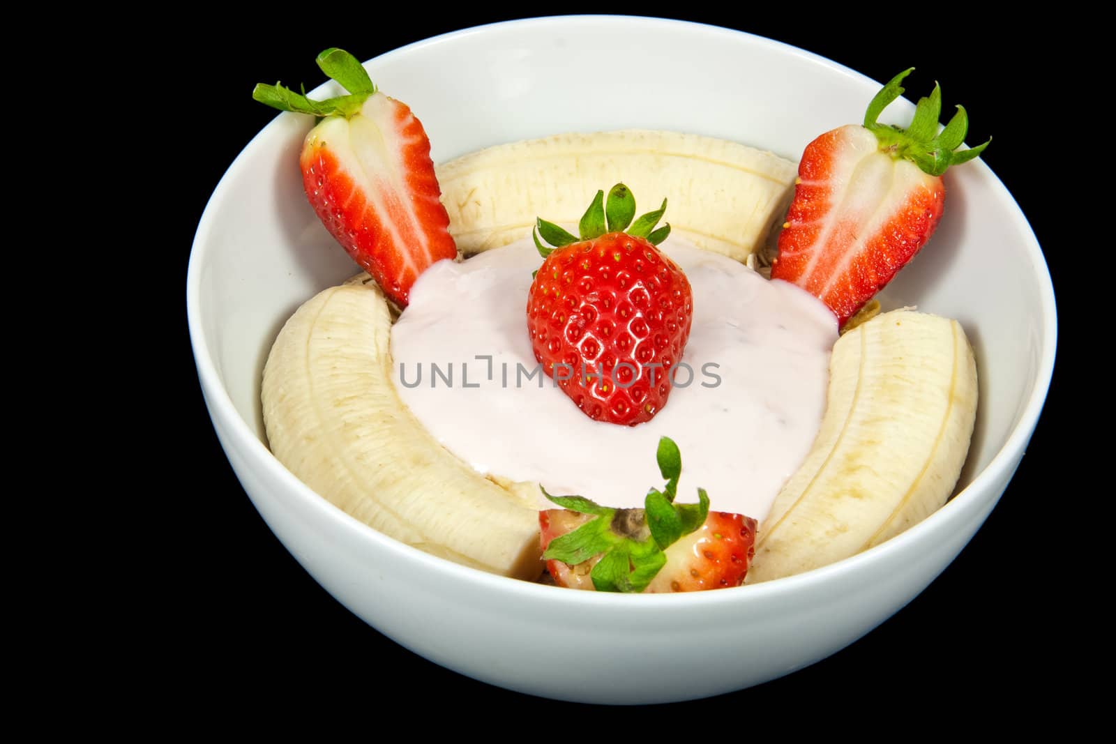 healthy yoghurt breakfast with fruits by Stootsy