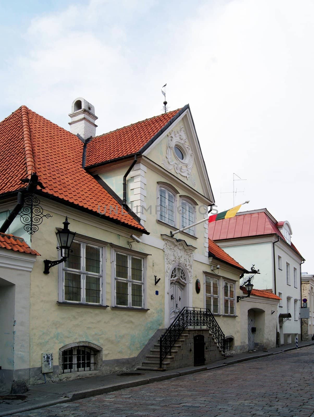 Tallinn. A buildings in a historical part of old city