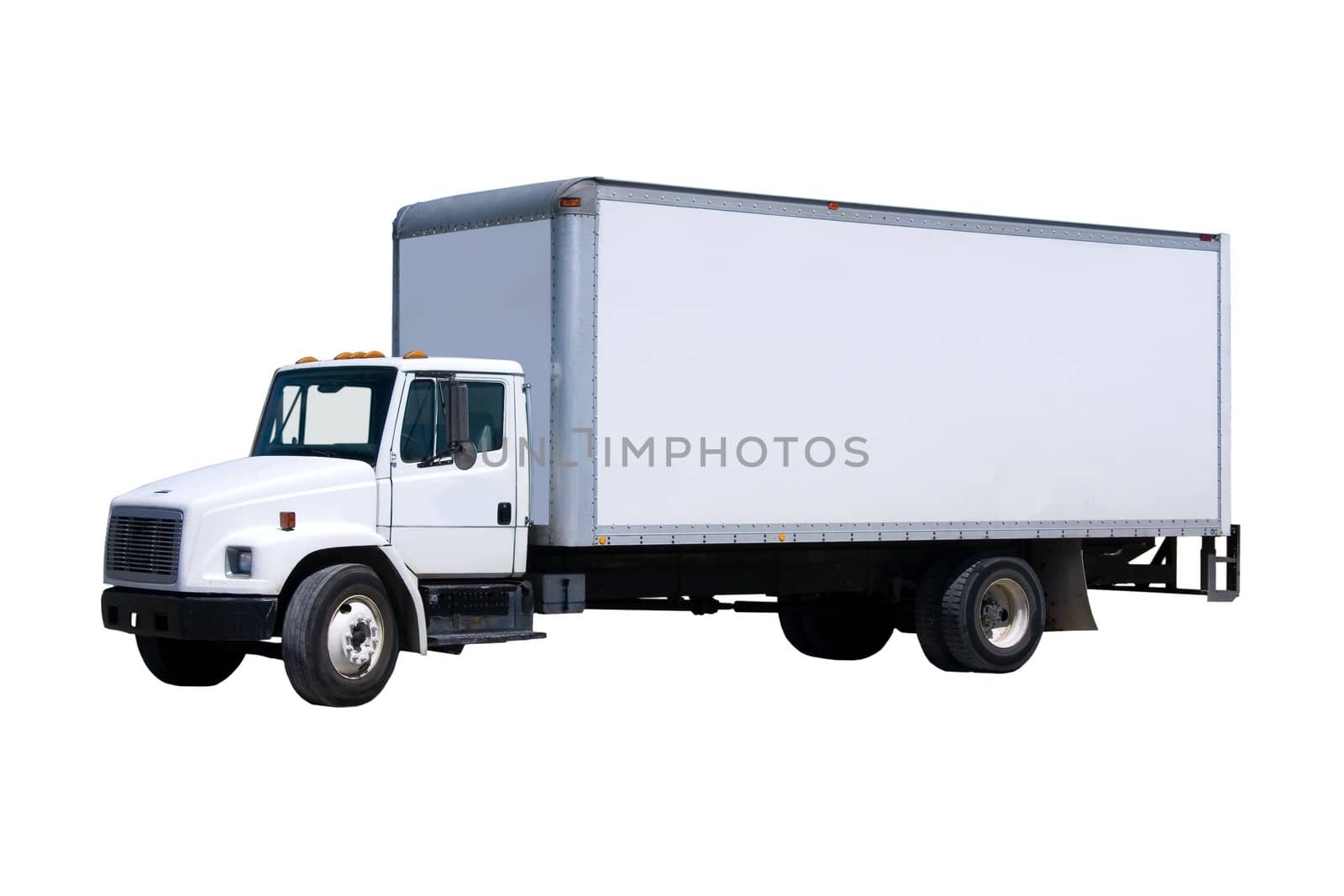 White Delivery Truck isolated by dtouch1