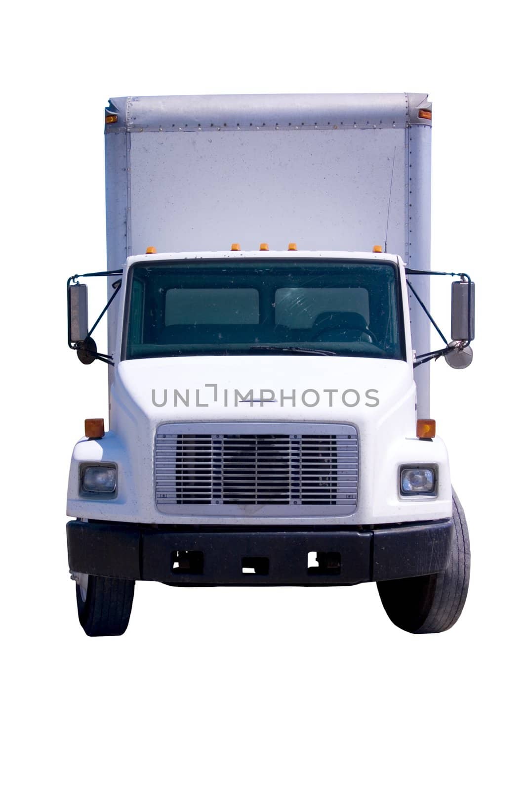 White Delivery Truck isolated by dtouch1