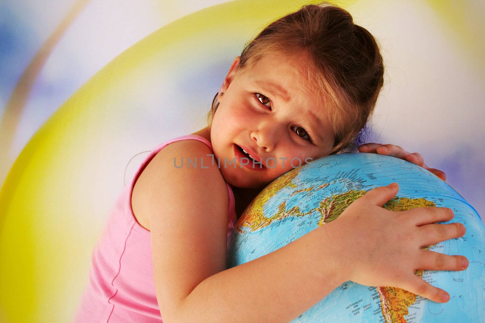 Girl with globe by Hasenonkel