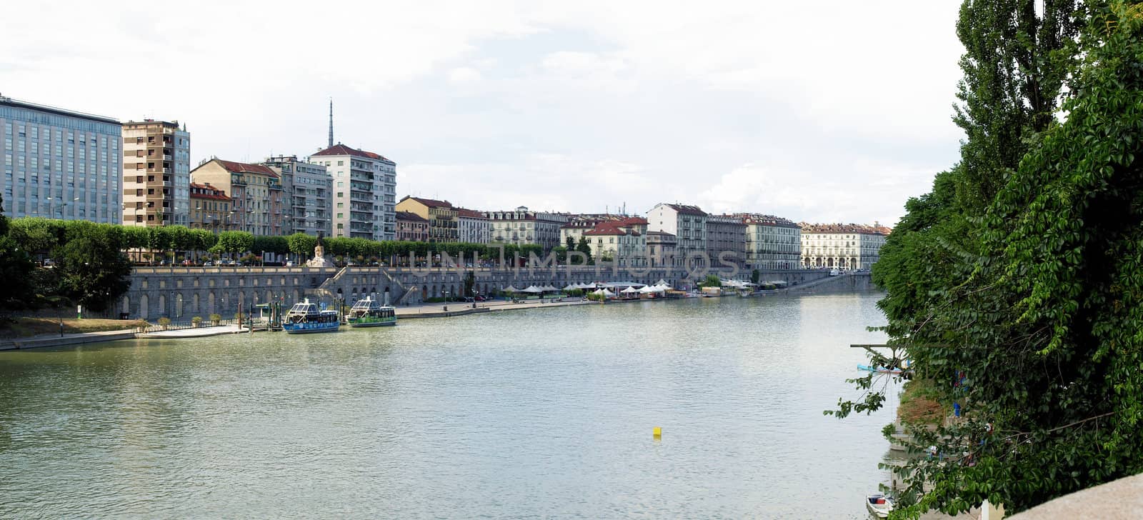 View of River Po in Turin, Italy