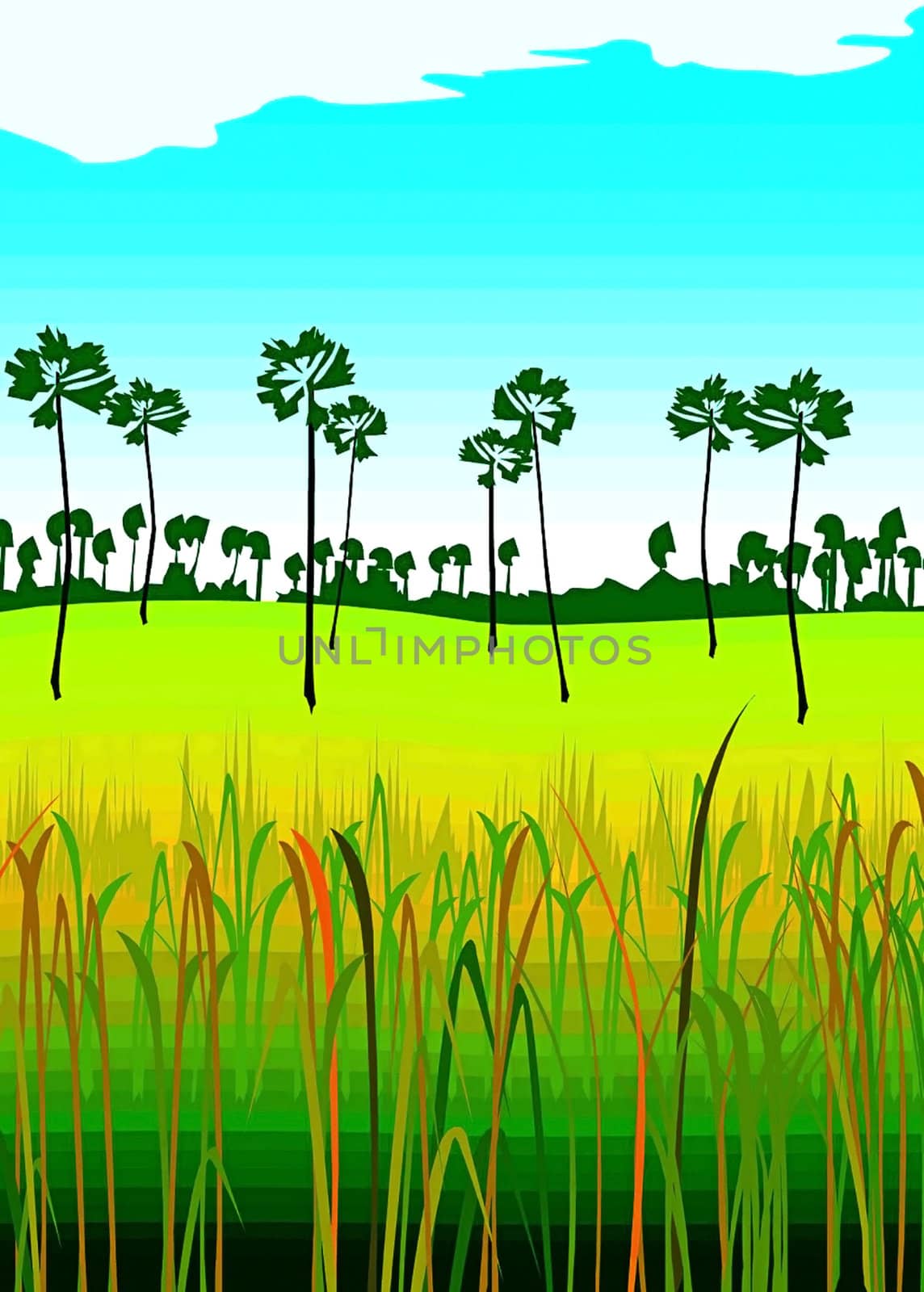 Vector, abstract landscapes