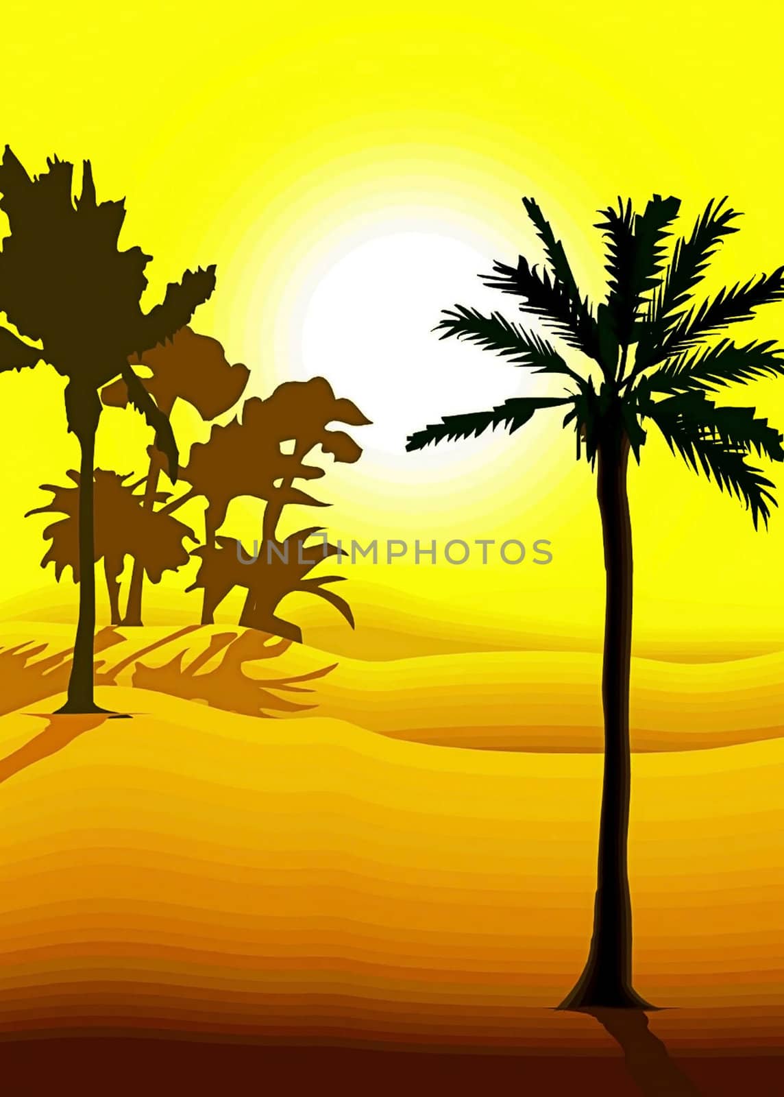 Vector, abstract landscapes