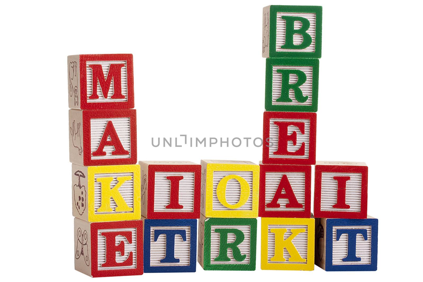 From wooden blocks made up the phrase "Make It or Break It".