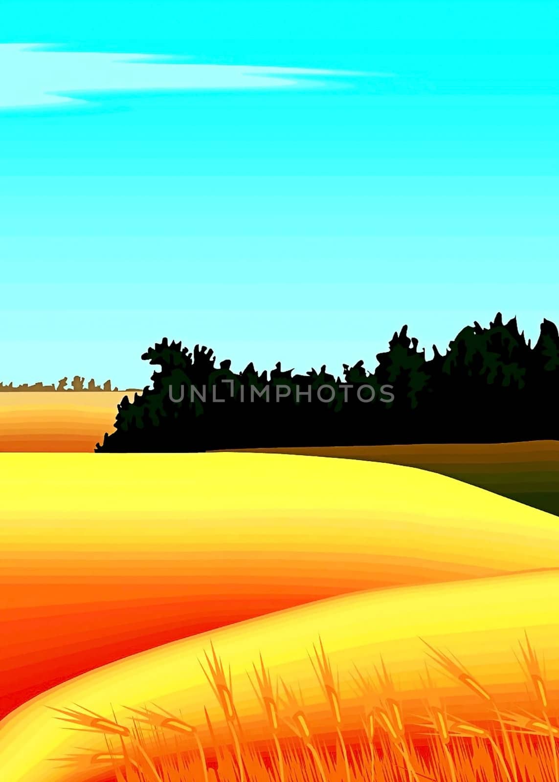 Vector, abstract landscapes