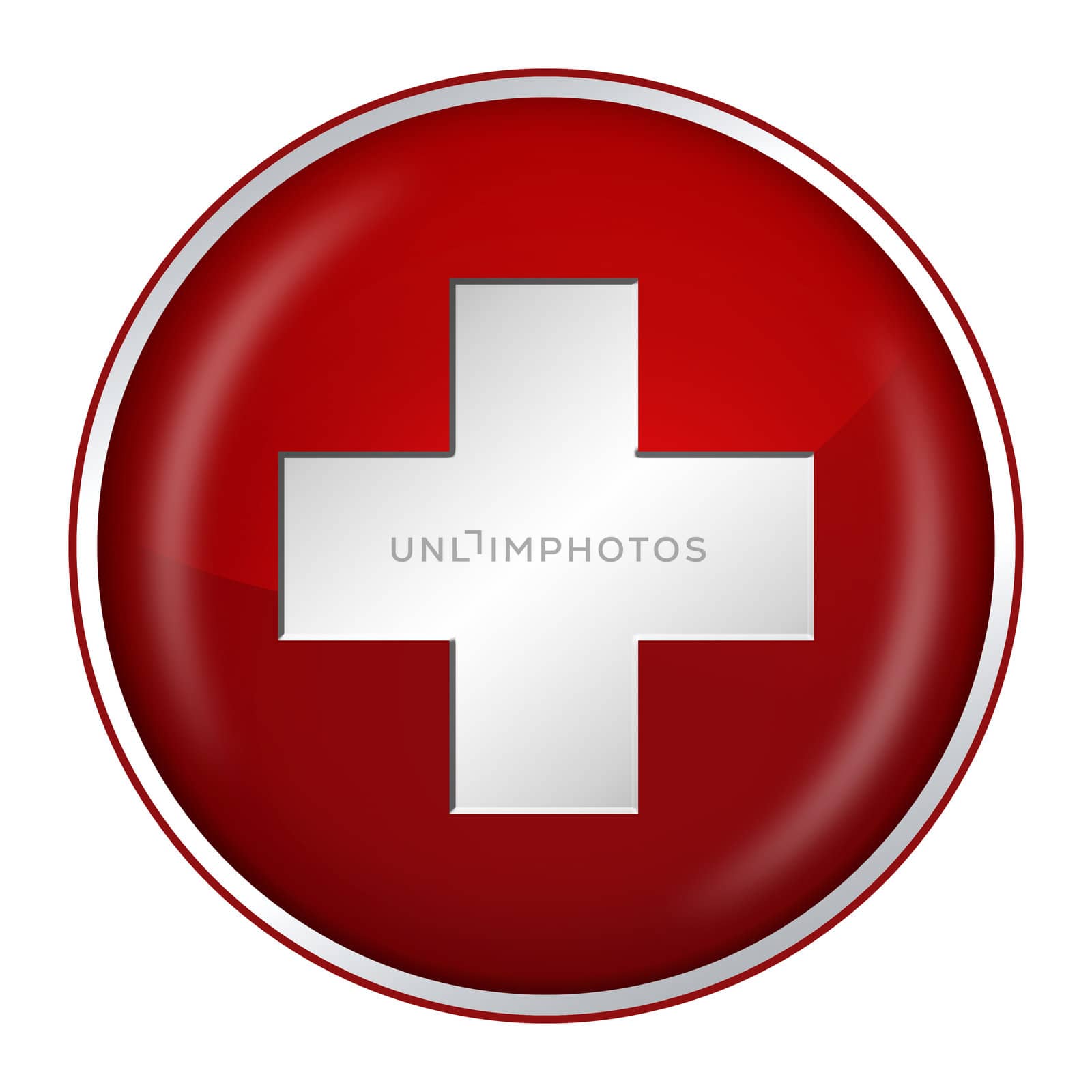 swiss flag button by Hasenonkel