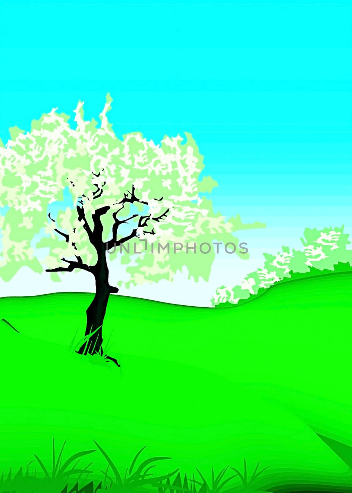 Vector, abstract landscapes