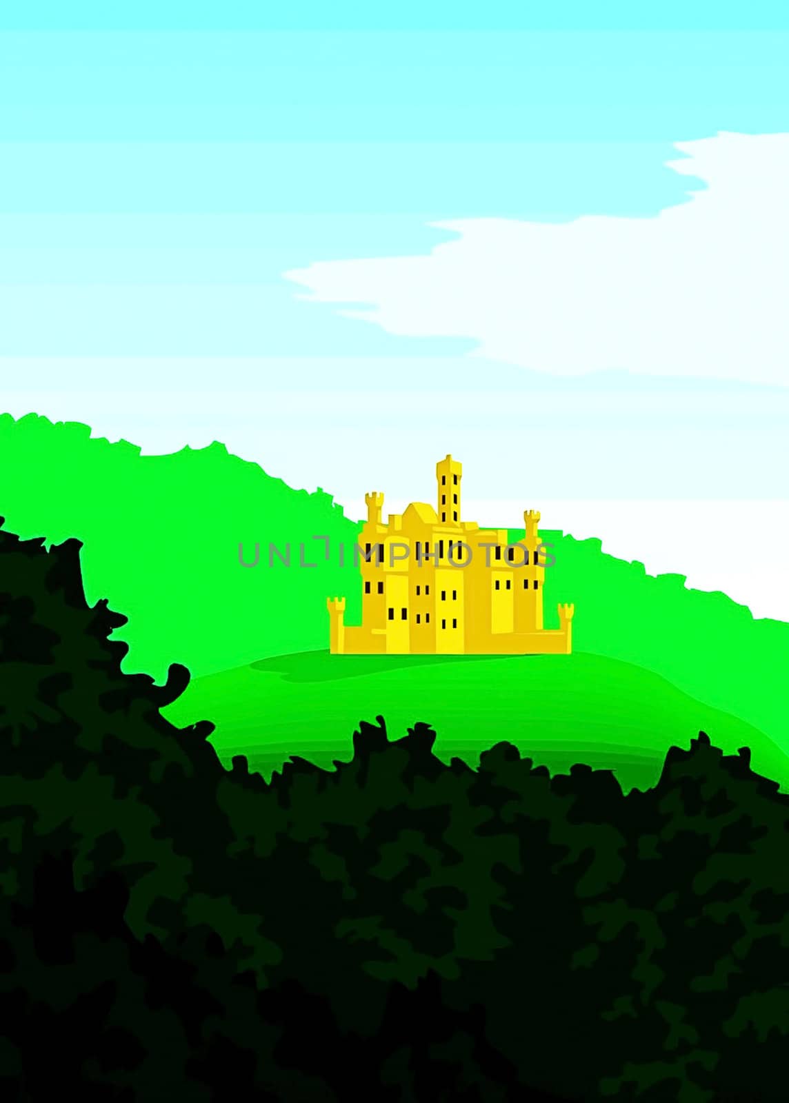 Vector, abstract landscapes