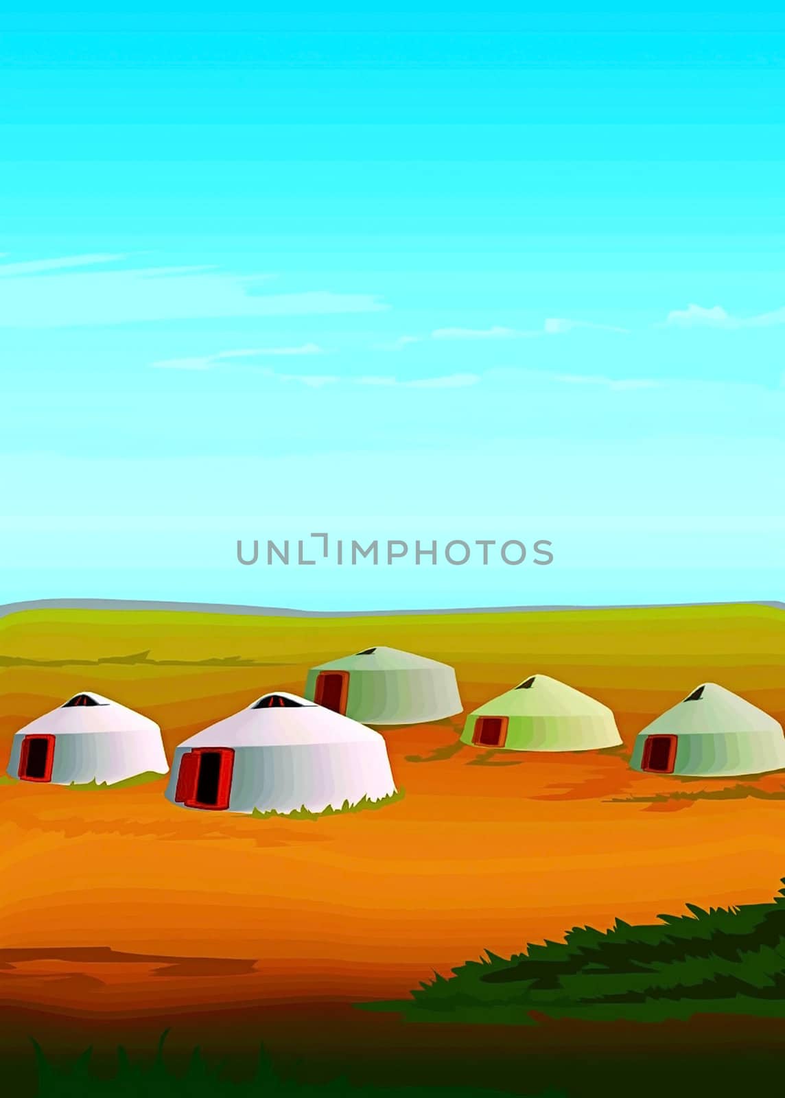Vector, abstract landscapes
