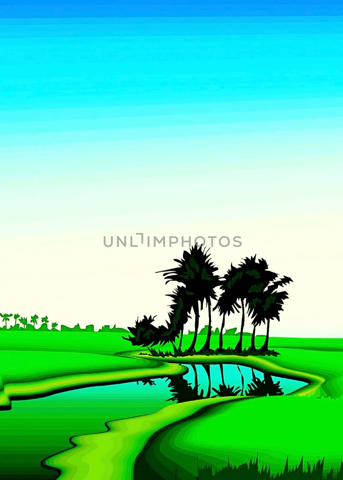 Vector, abstract landscapes