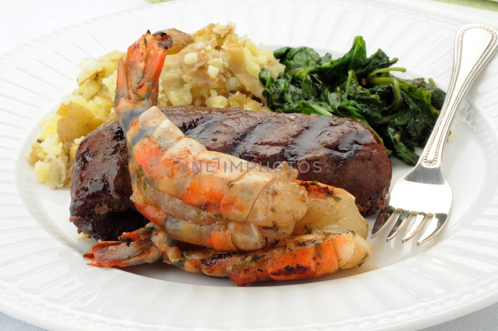 Grilled Shrimp and Steak by billberryphotography