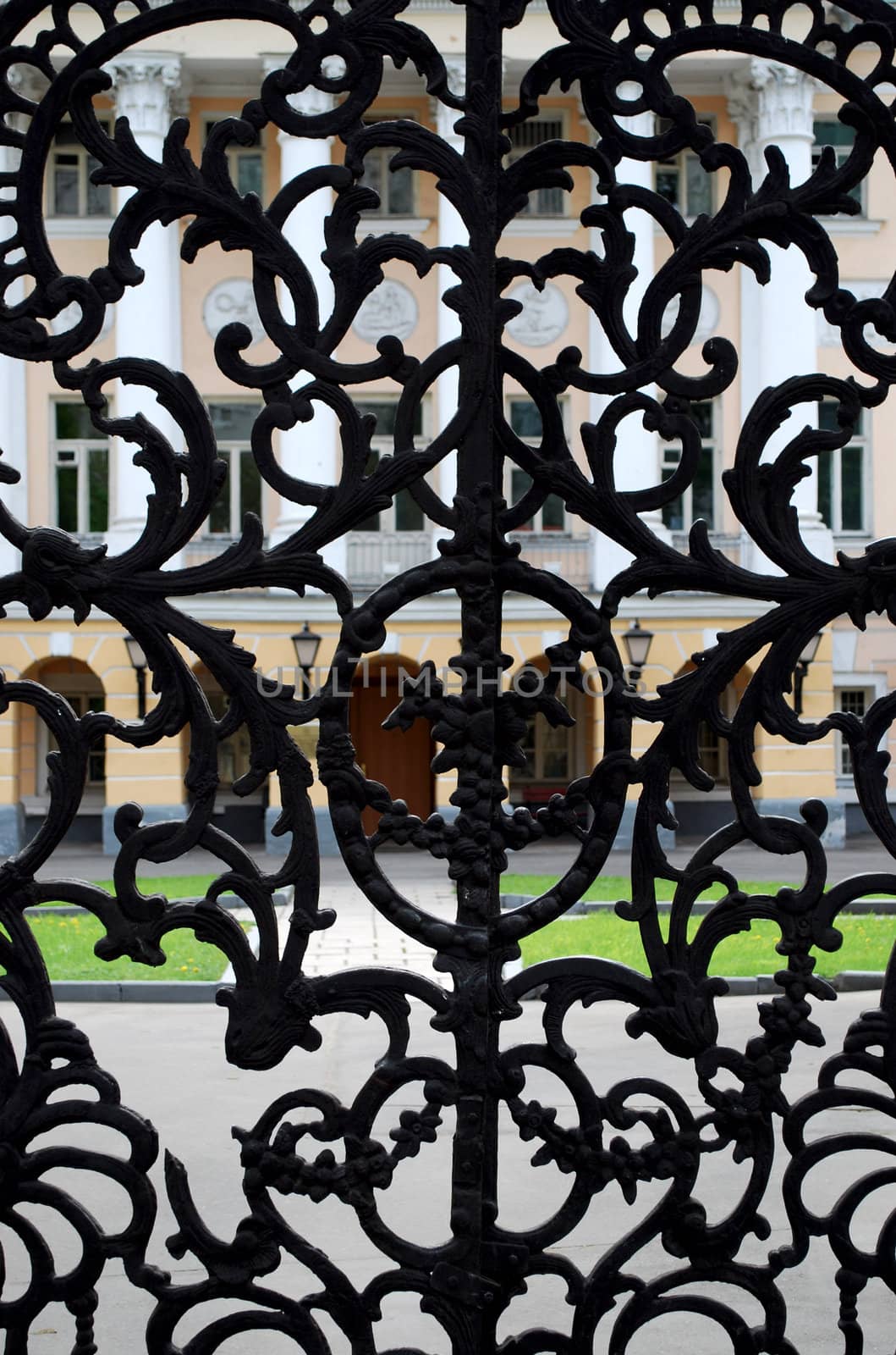 wrought iron gates, detail