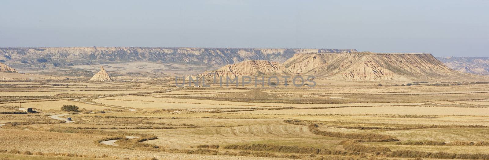 image of the desert of Bardenas Reales in Navarra, Spain