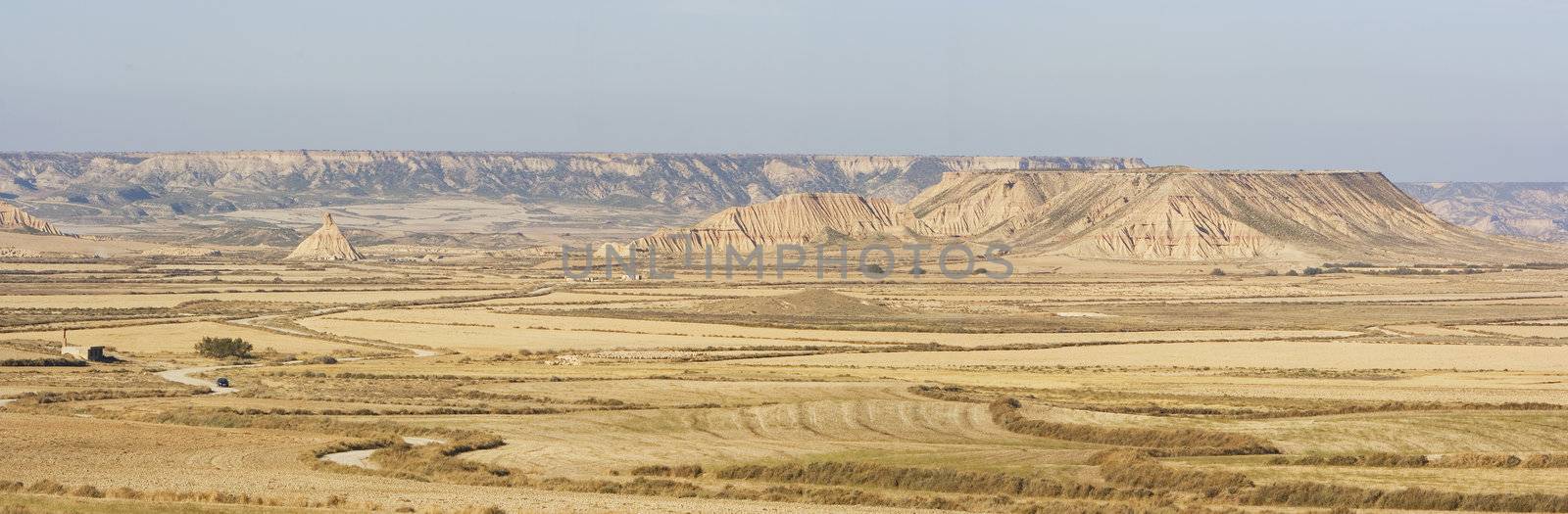 image of the desert of Bardenas Reales in Navarra, Spain