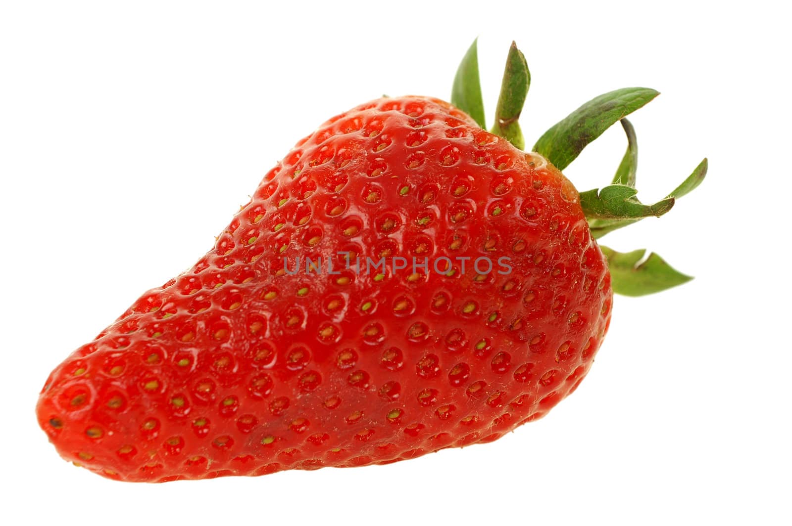 Big fresh strawberry  isolated on white background