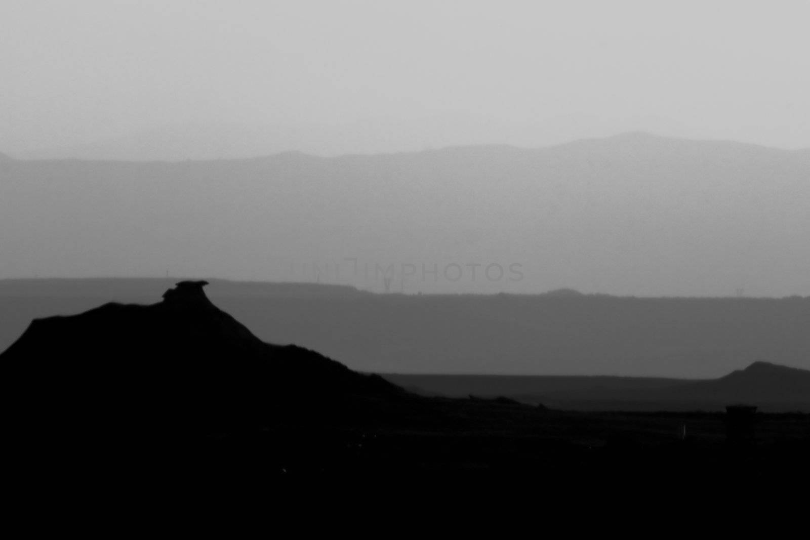 image of the desert of Bardenas Reales in Navarra, Spain